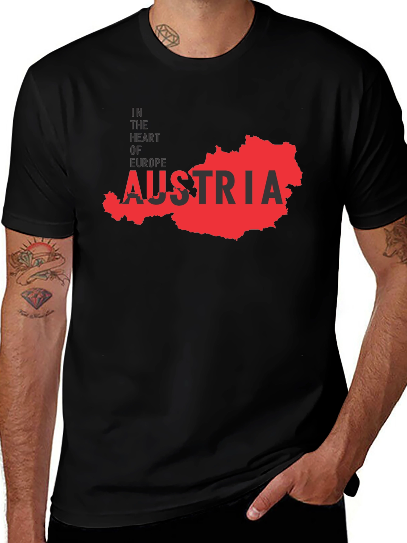 Austria Map Tee - In The Heart of Europe T-Shirt