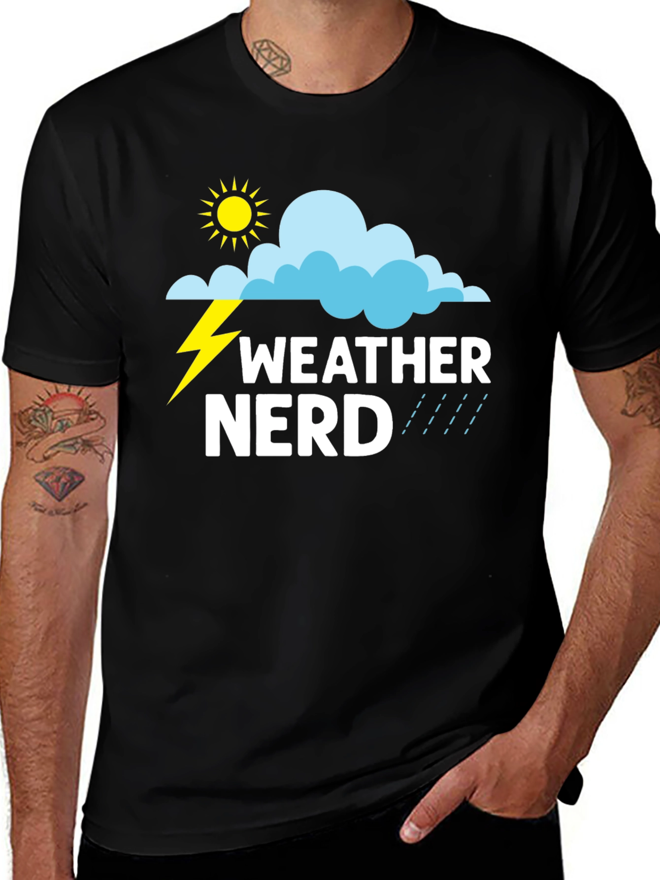 Variant 11 of Weather Nerd T-Shirt - Stormy and Sunny Design!