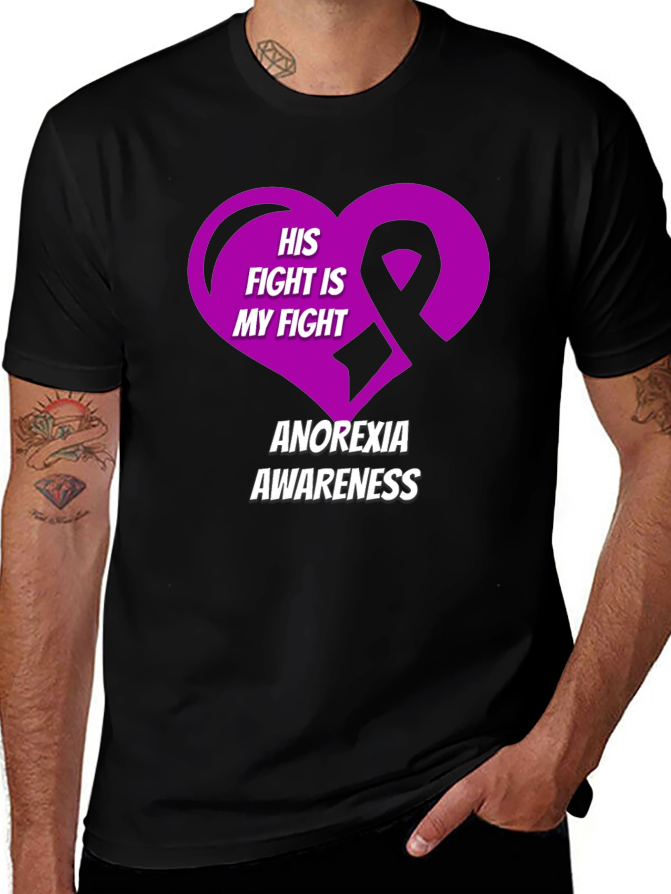 Anorexia Awareness T-Shirt - His Fight Is My Fight