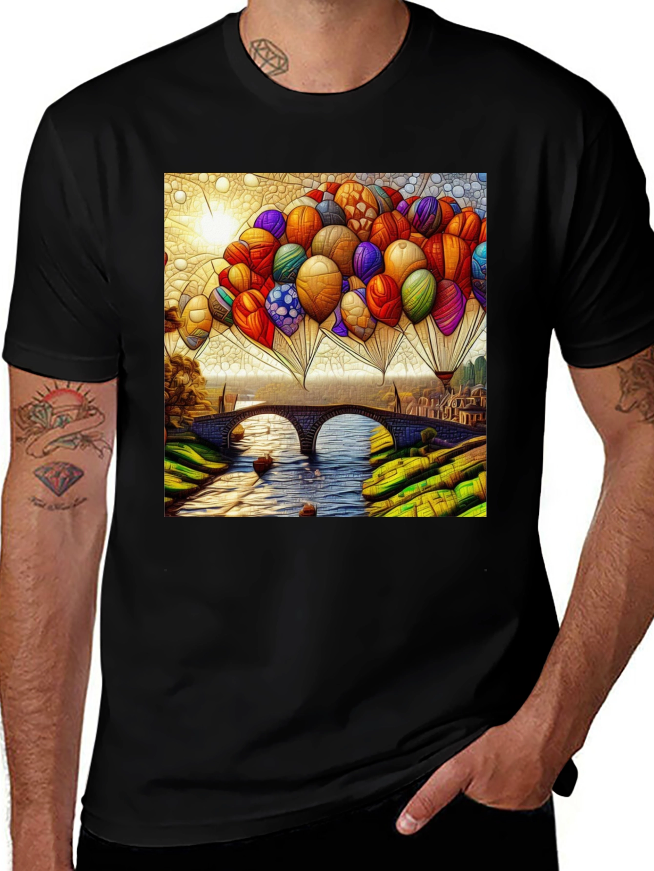 Variant 9 of Balloon Bridge Graphic Tee