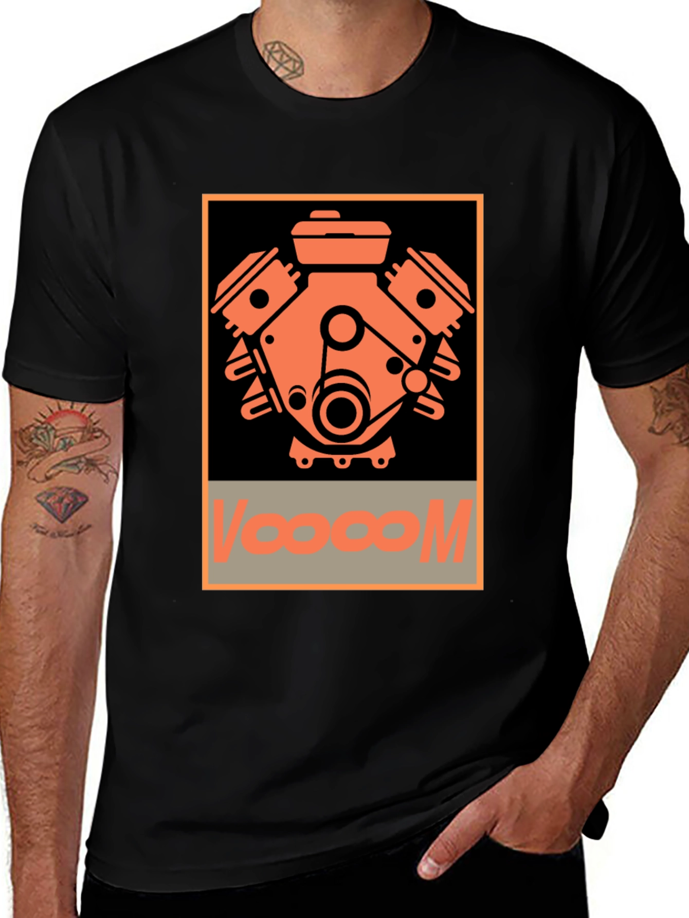 Variant 6 of VoodooM Engine Graphic T-Shirt - Black