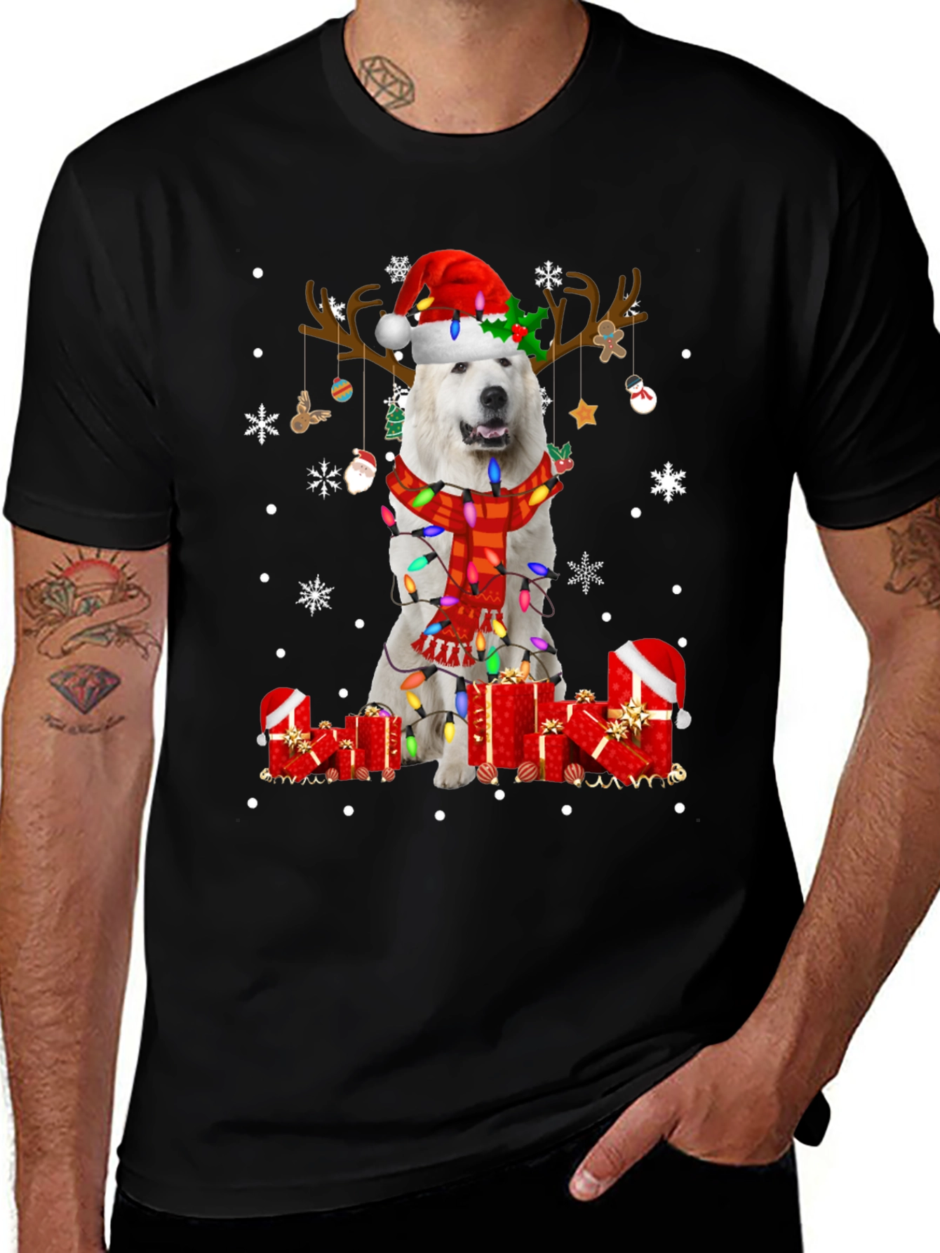 Variant 16 of Christmas Dog Graphic Tee
