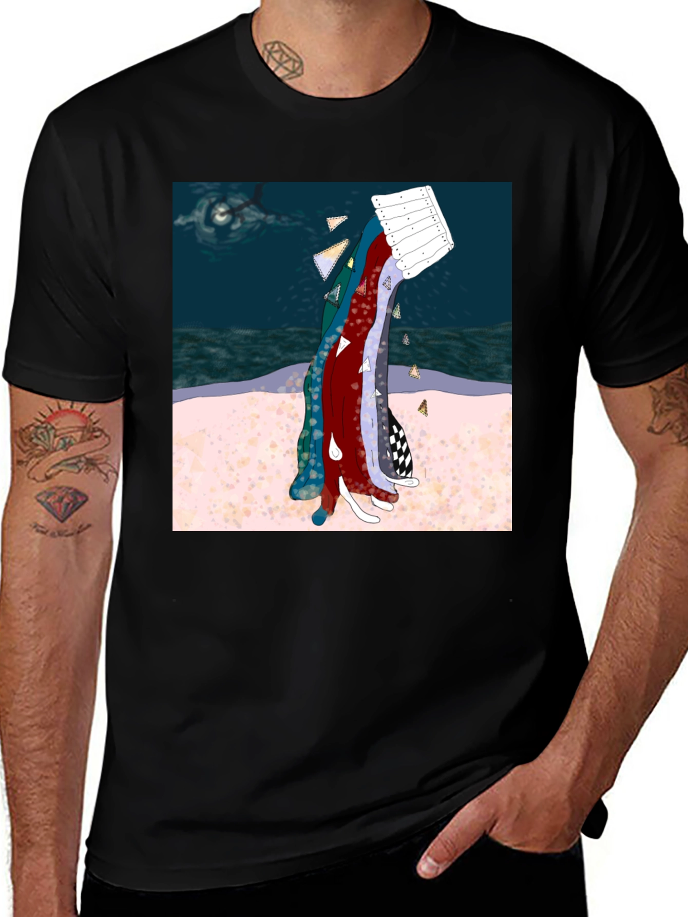 Variant 12 of Abstract Art Pouring T-Shirt