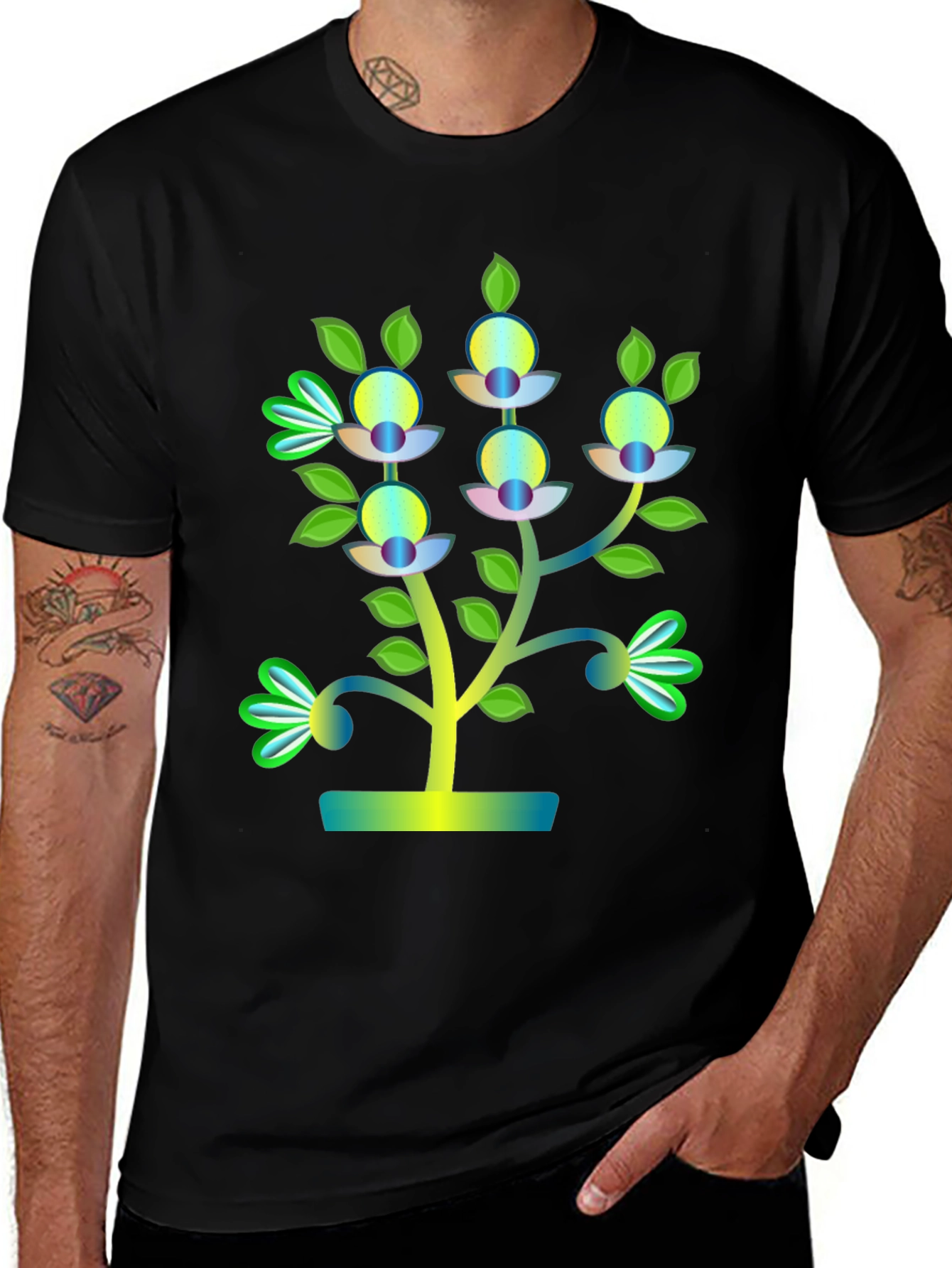 Variant 17 of Artistic Tree Graphic Tee - Unique Design