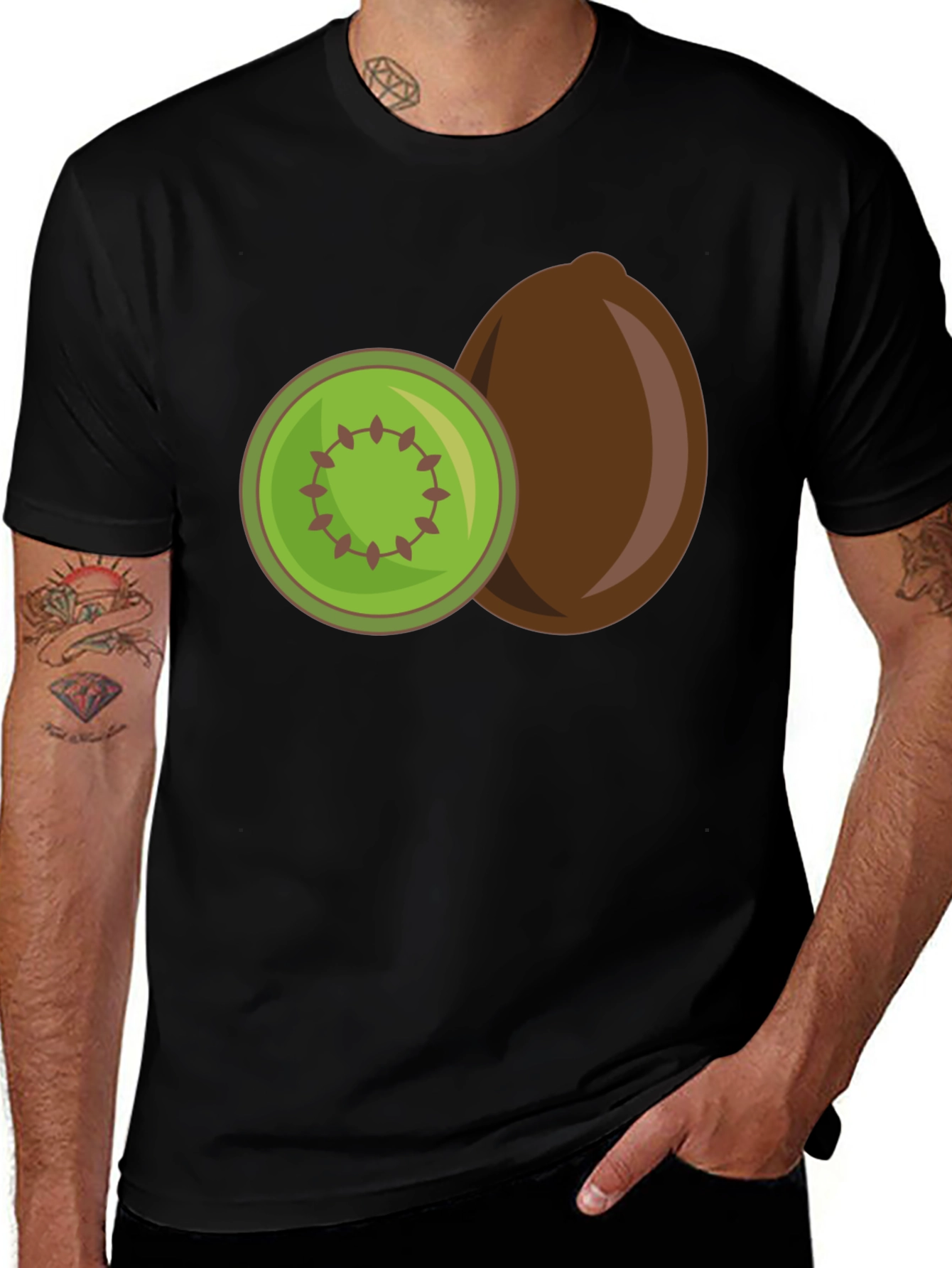 Variant 5 of Kiwi Fruit Graphic Tee - Casual Style
