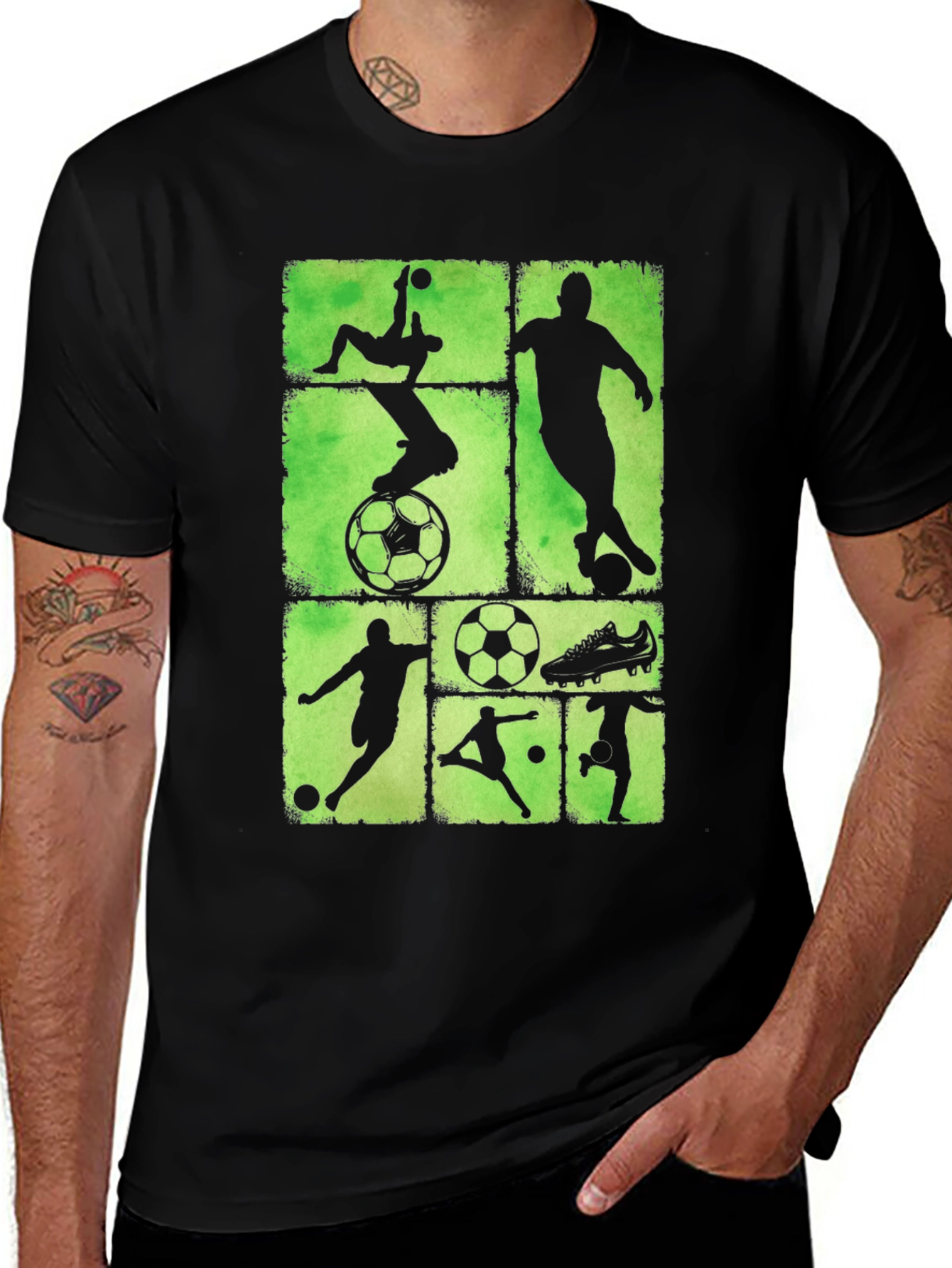 Variant 8 of Soccer Silhouette Graphic Tee