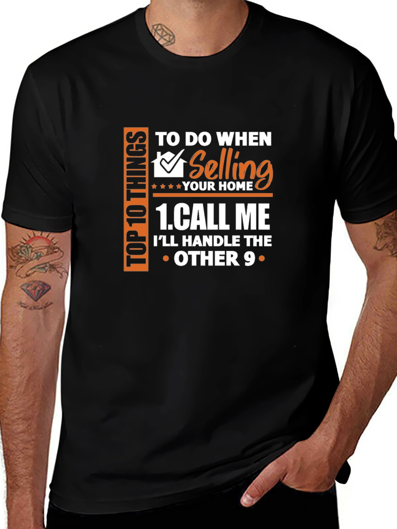 Black Realtor T-Shirt: Call Me When Selling Your Home main image