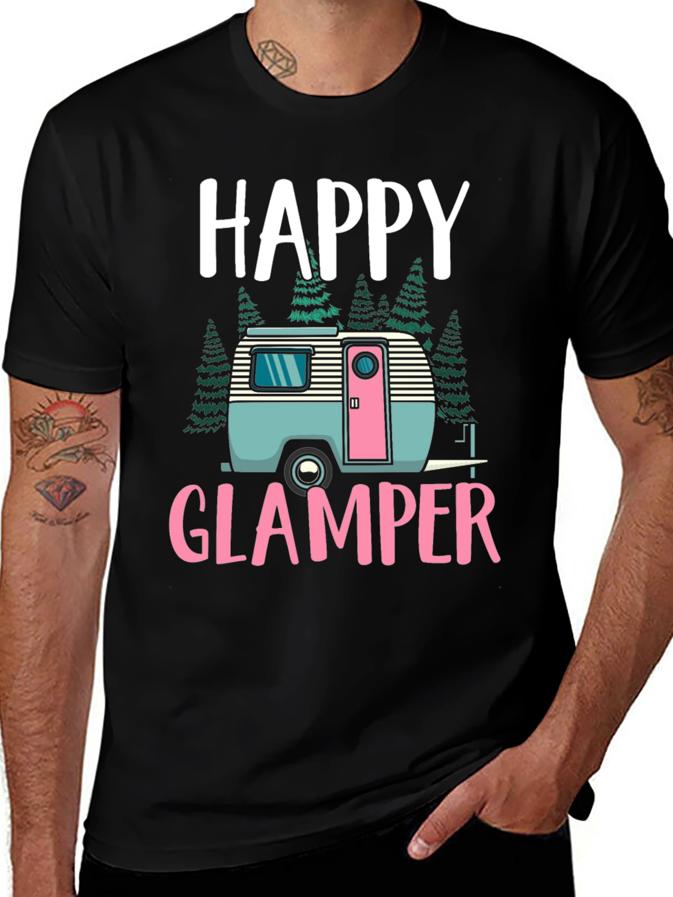 Variant 26 of Happy Glamper Graphic Tee - Camping T-Shirt