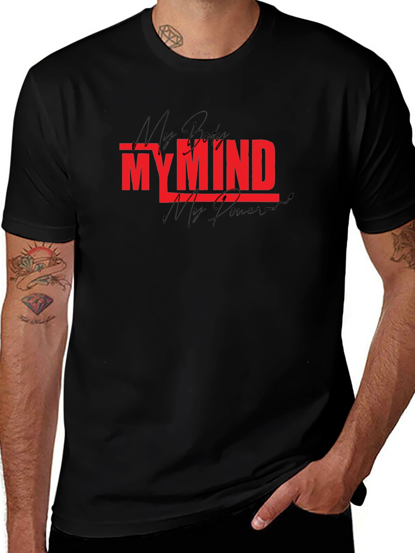 Variant 9 of My Mind My Power Graphic Tee - Black