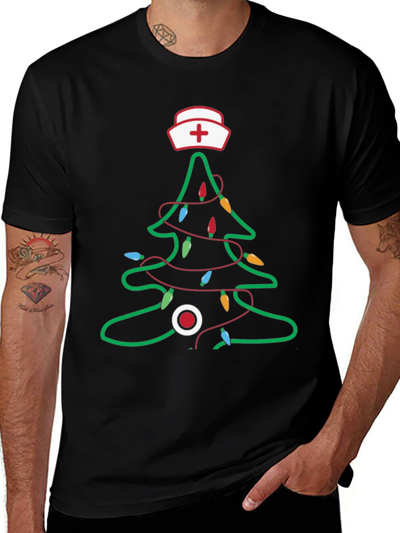 Variant 13 of Nurse Christmas Tree T-Shirt
