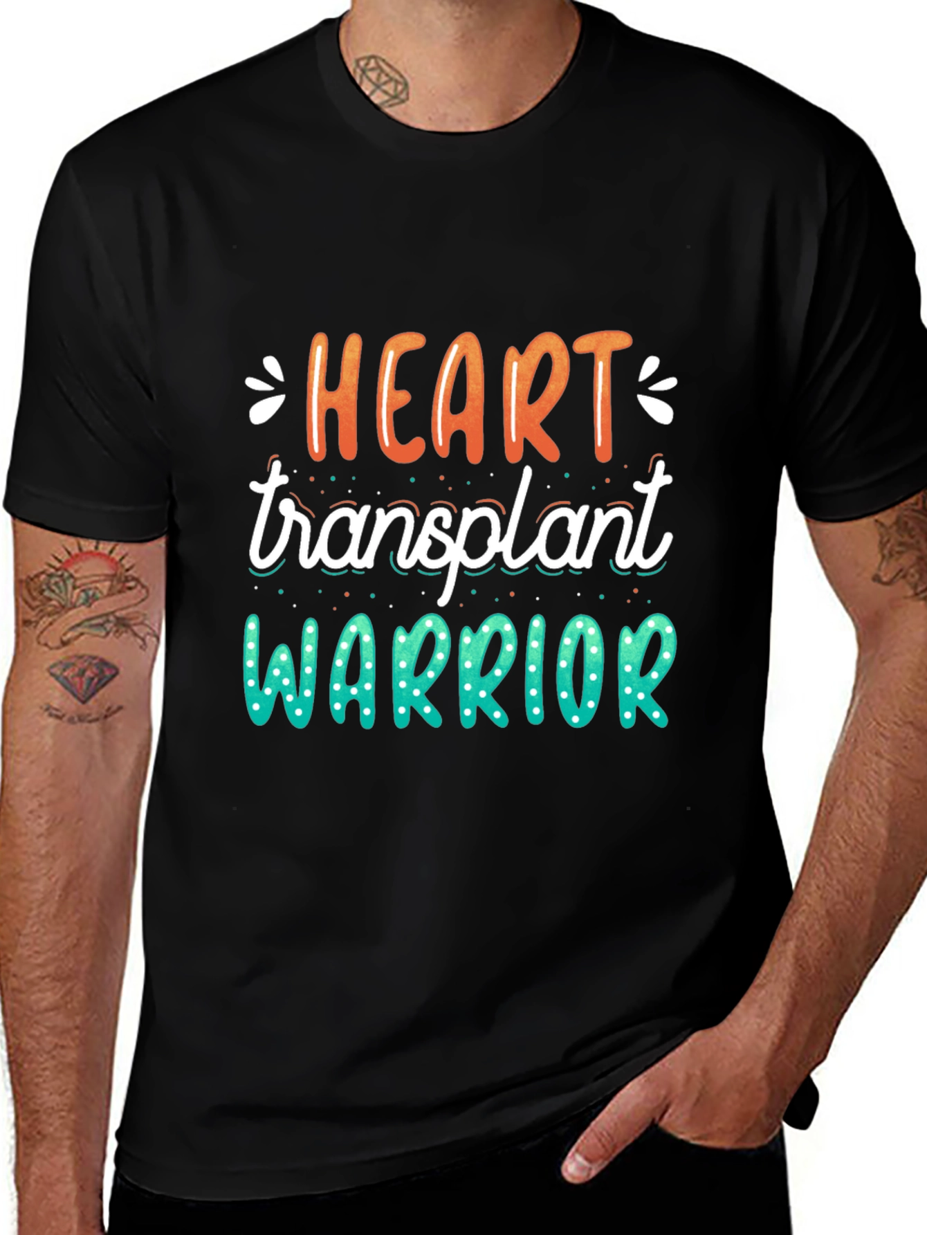 Variant 8 of Heart Transplant Warrior Graphic Tee