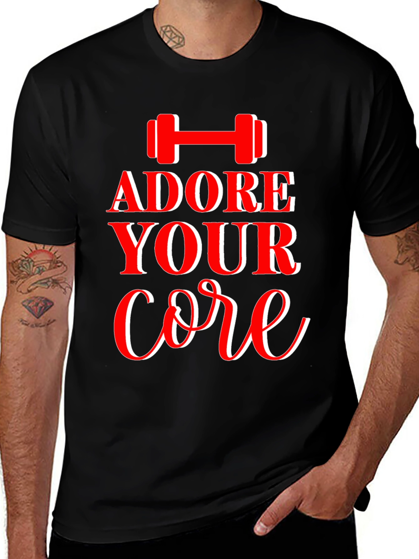 Adore Your Core Black Gym T-Shirt
