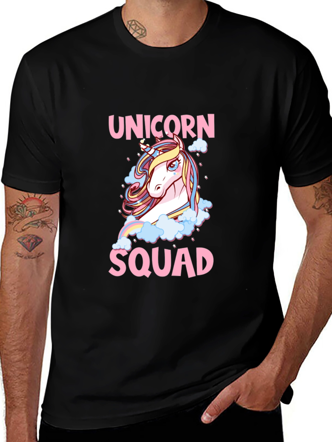 Unicorn Squad Graphic Black T-Shirt