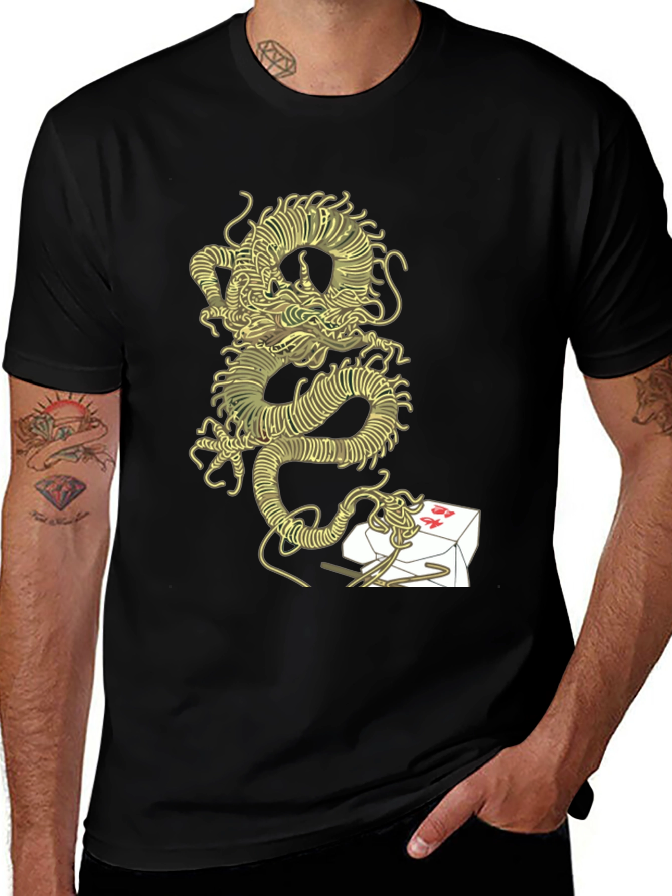 Variant 10 of Dragon Noodles Graphic T-Shirt - Unique Design