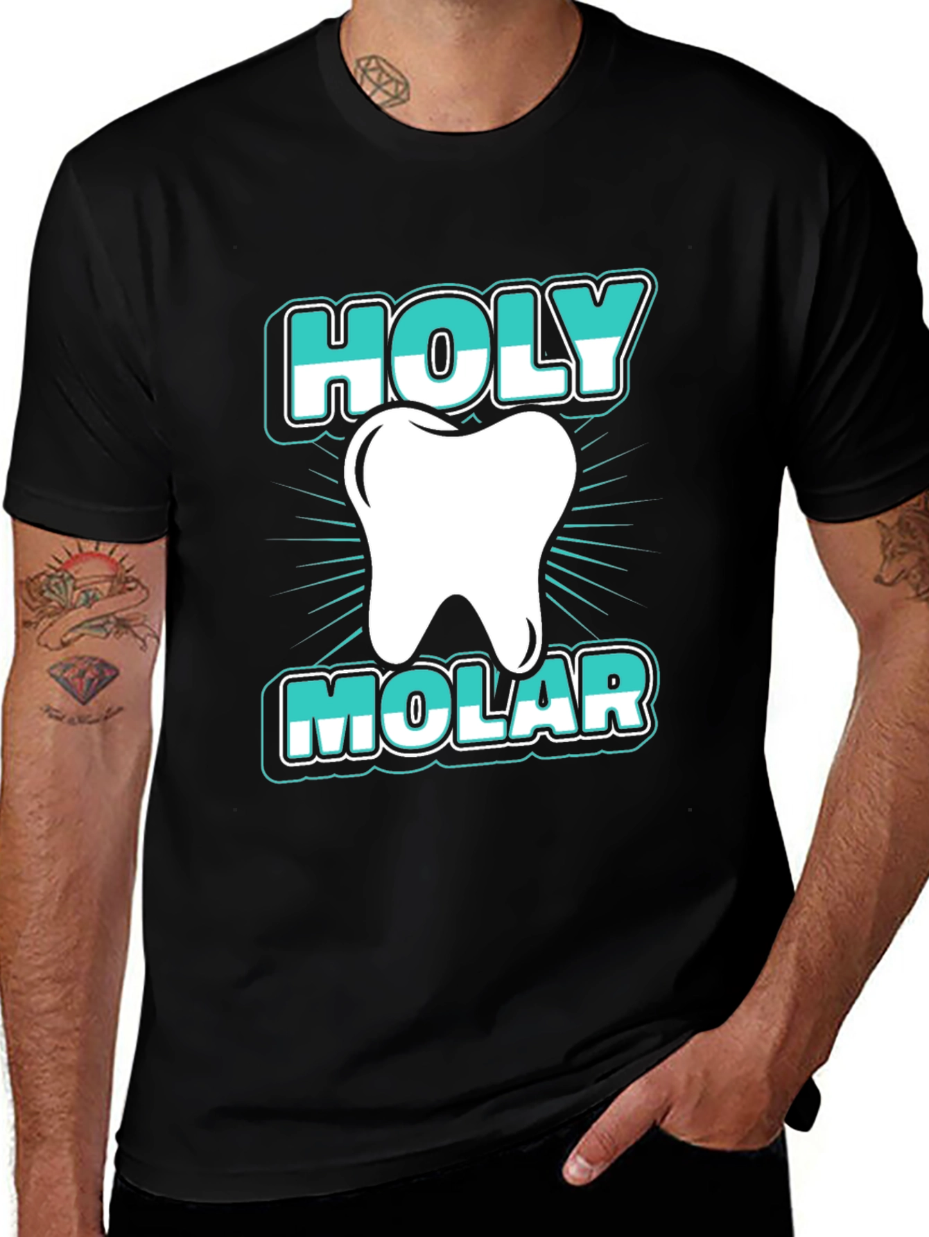 Variant 27 of Holy Molar Graphic T-Shirt - Dentist Humor