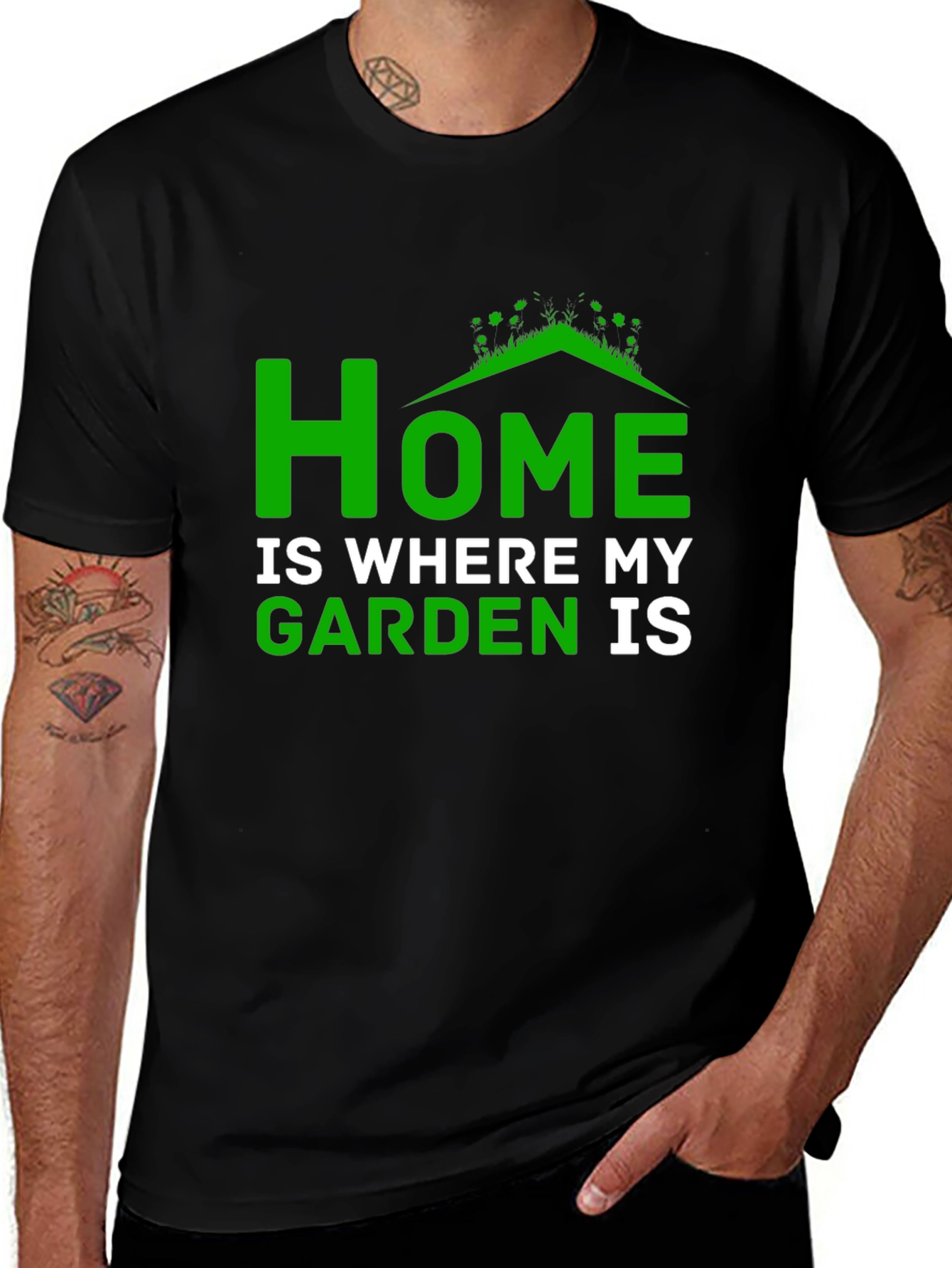 Variant 23 of Home is Where My Garden Is Black T-Shirt