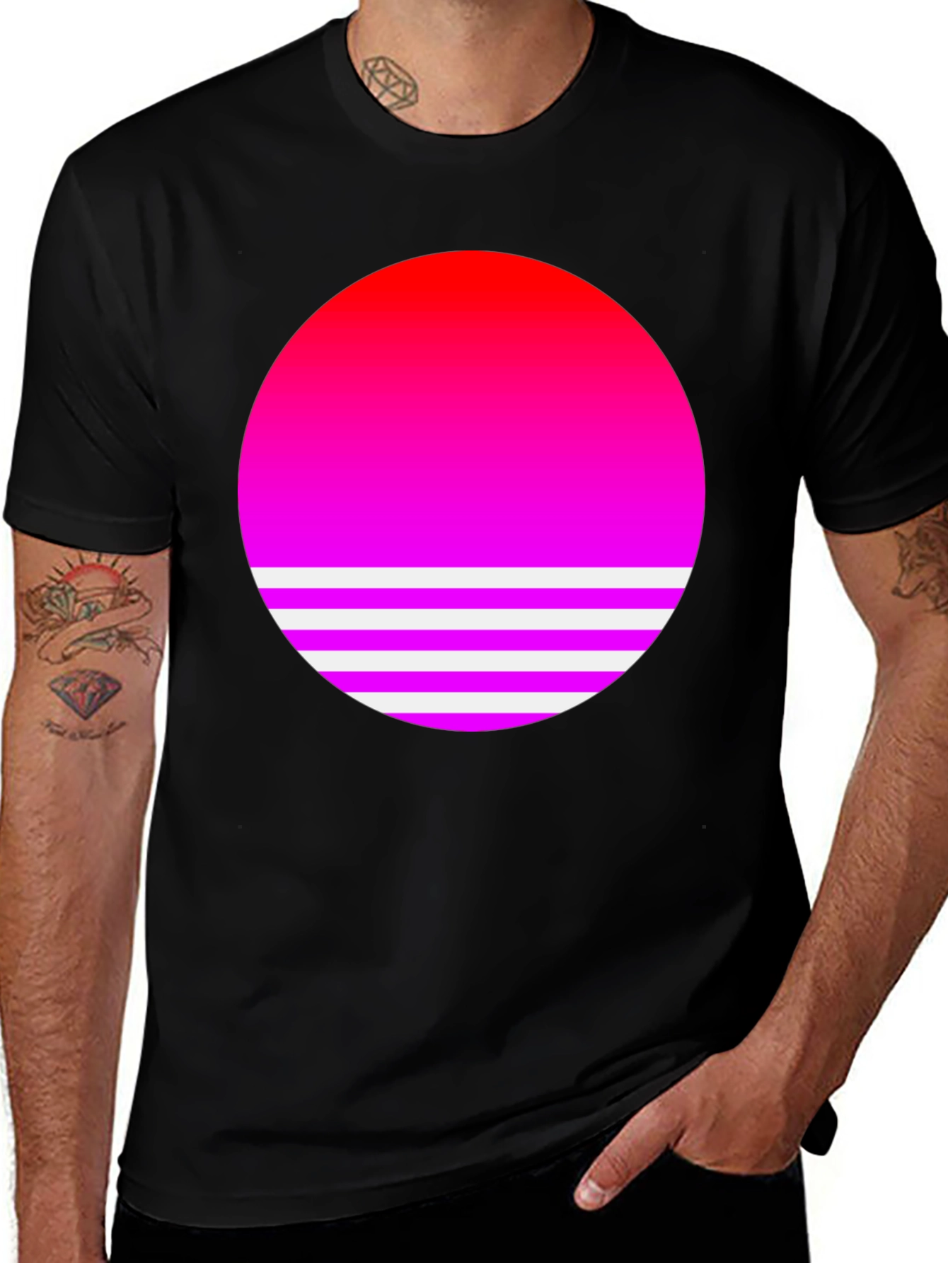 Variant 11 of Retro Sunset T-Shirt - Stylish Graphic Tee