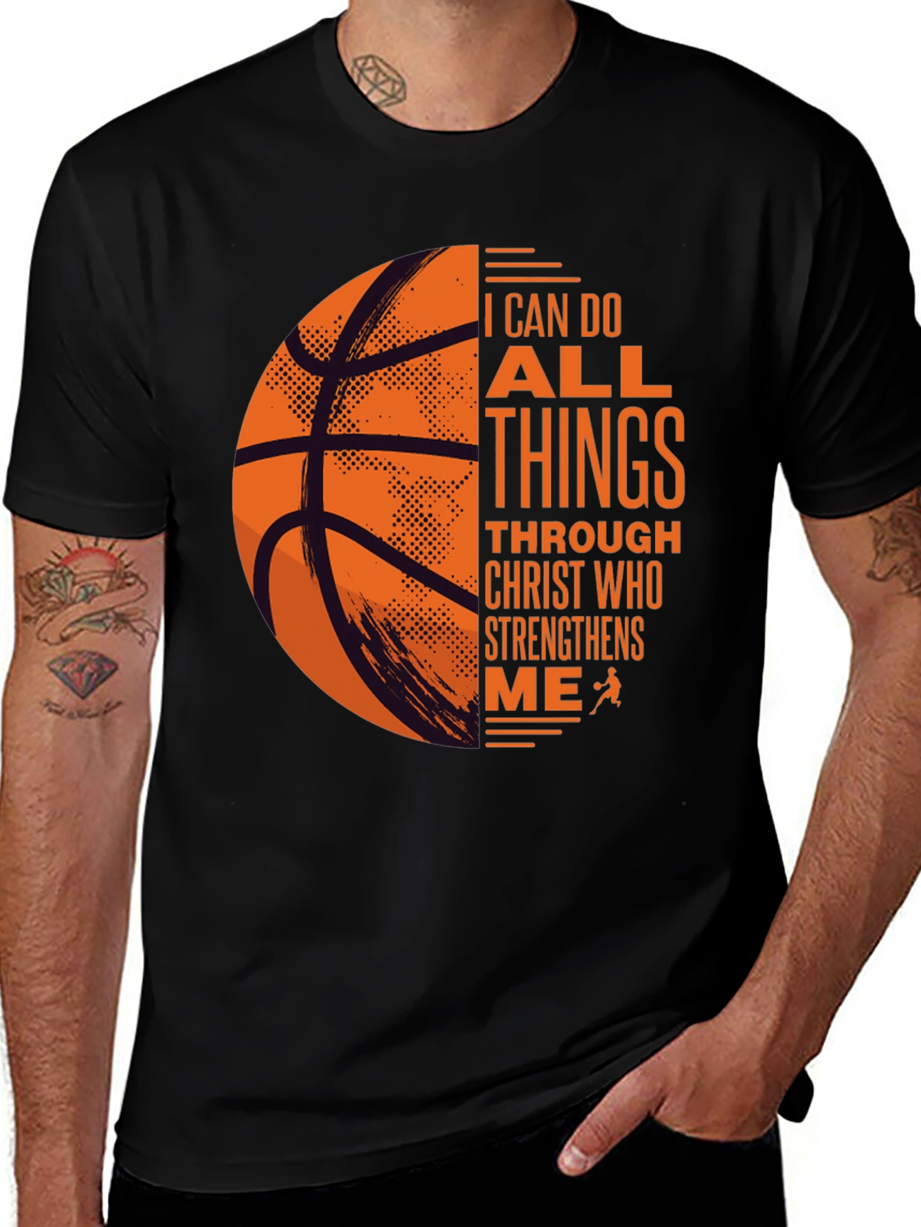 Variant 4 of Basketball Christian T-Shirt: I Can Do All Things