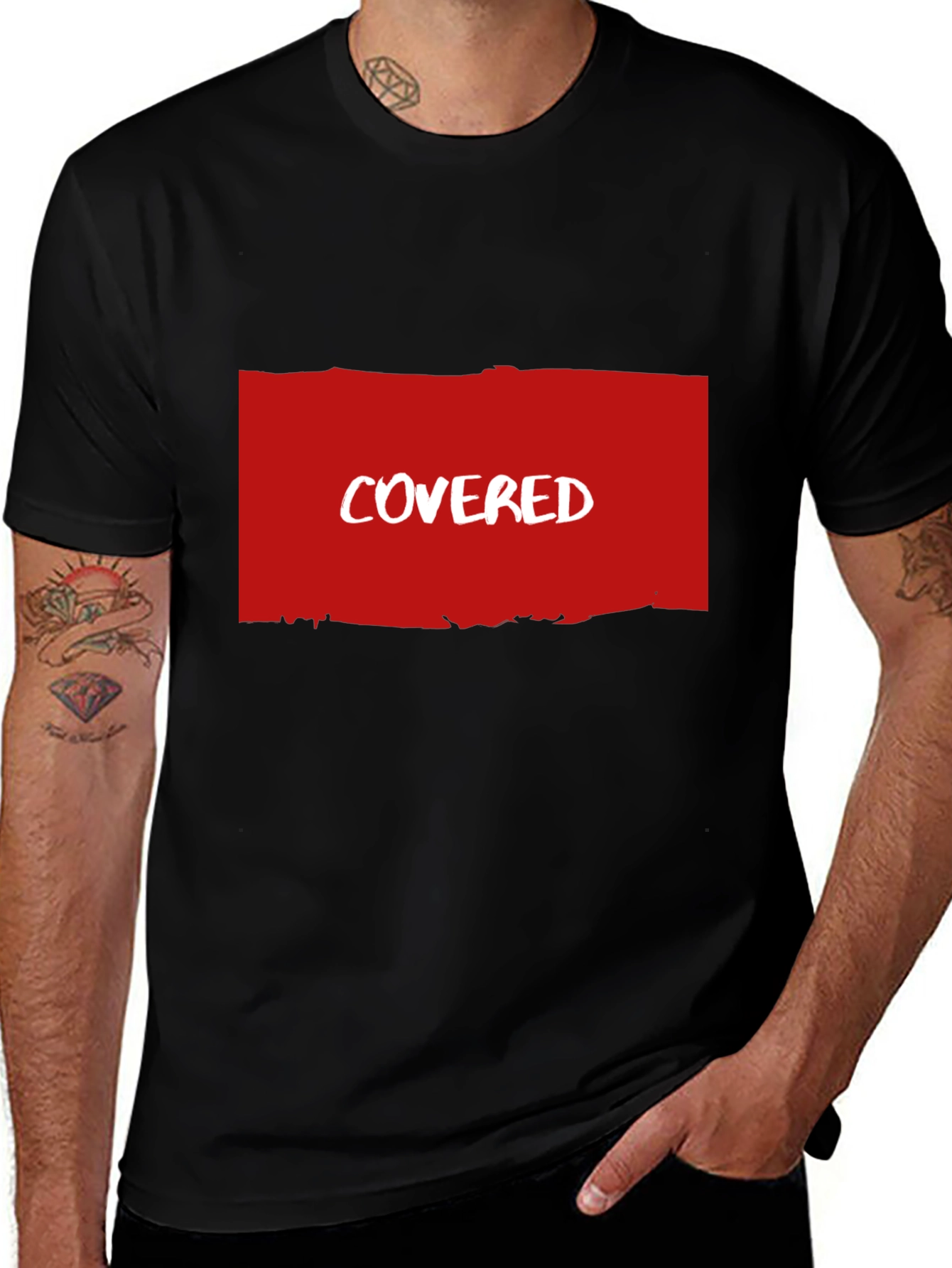 Variant 25 of Covered T-Shirt - Soft Black Cotton Blend