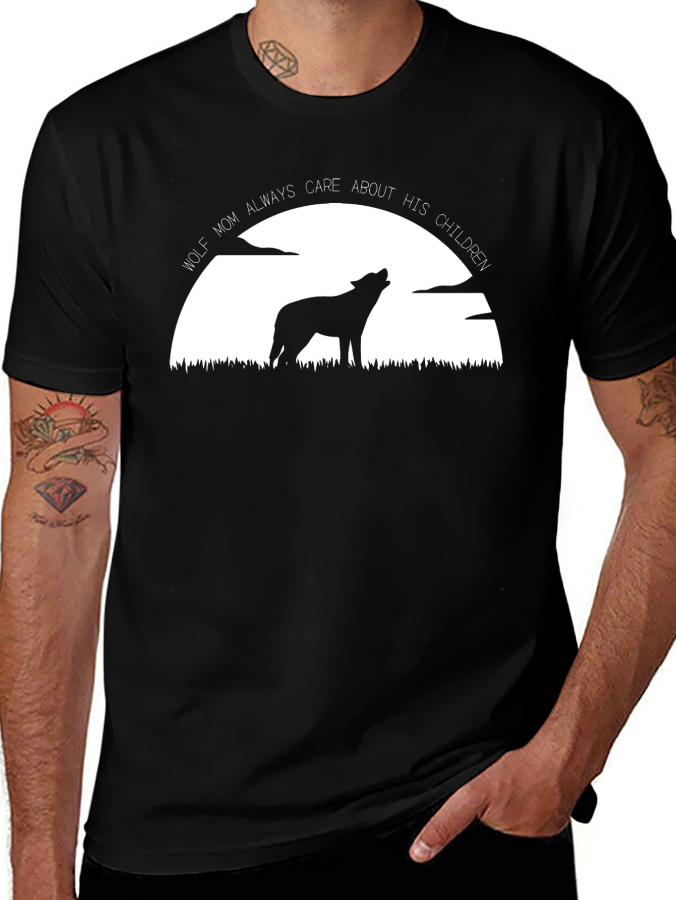 Variant 28 of Wolf Mom Graphic T-Shirt - Always Care
