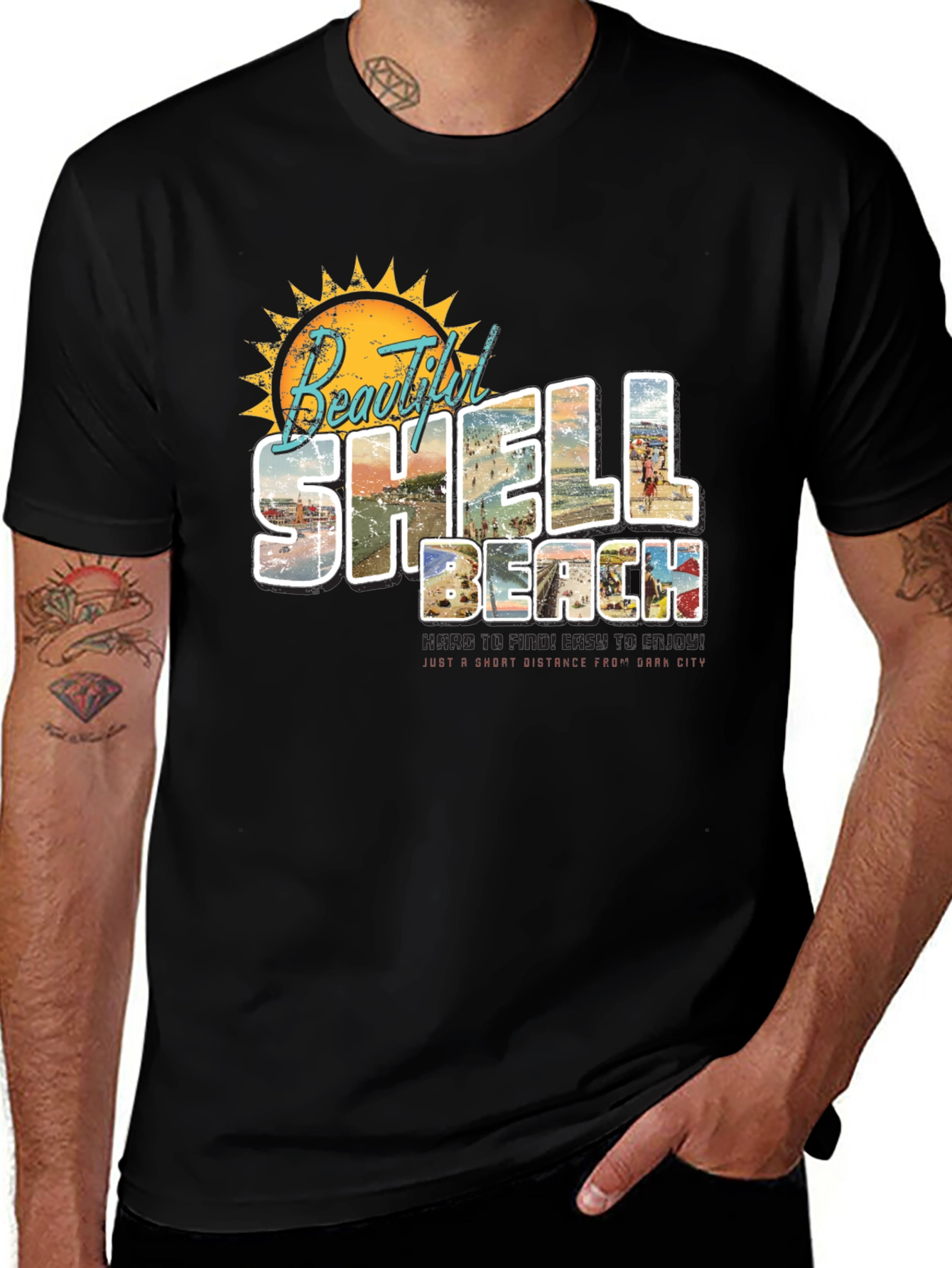 Beautiful Shell Beach Graphic T-Shirt