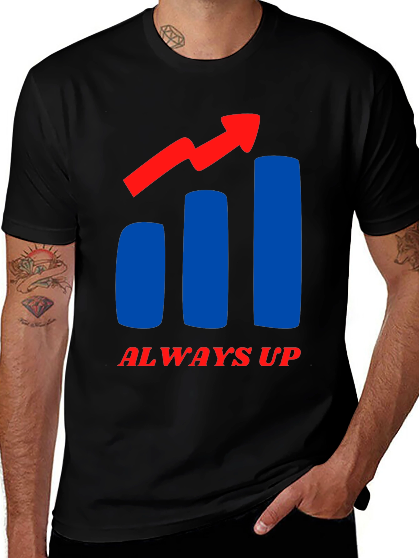 Variant 27 of Always Up Graphic Tee - Black