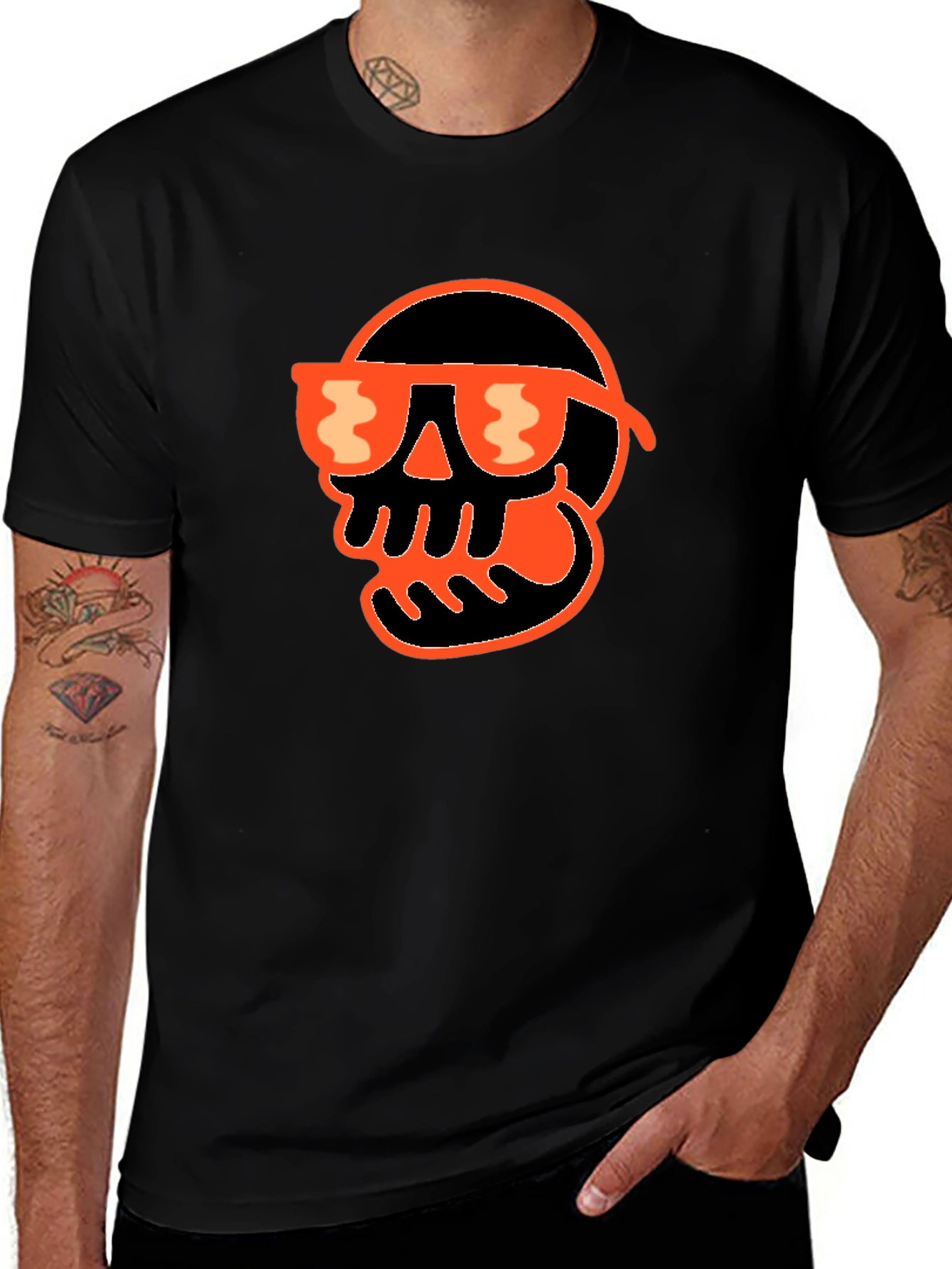 Variant 18 of Skull with Sunglasses Graphic T-Shirt