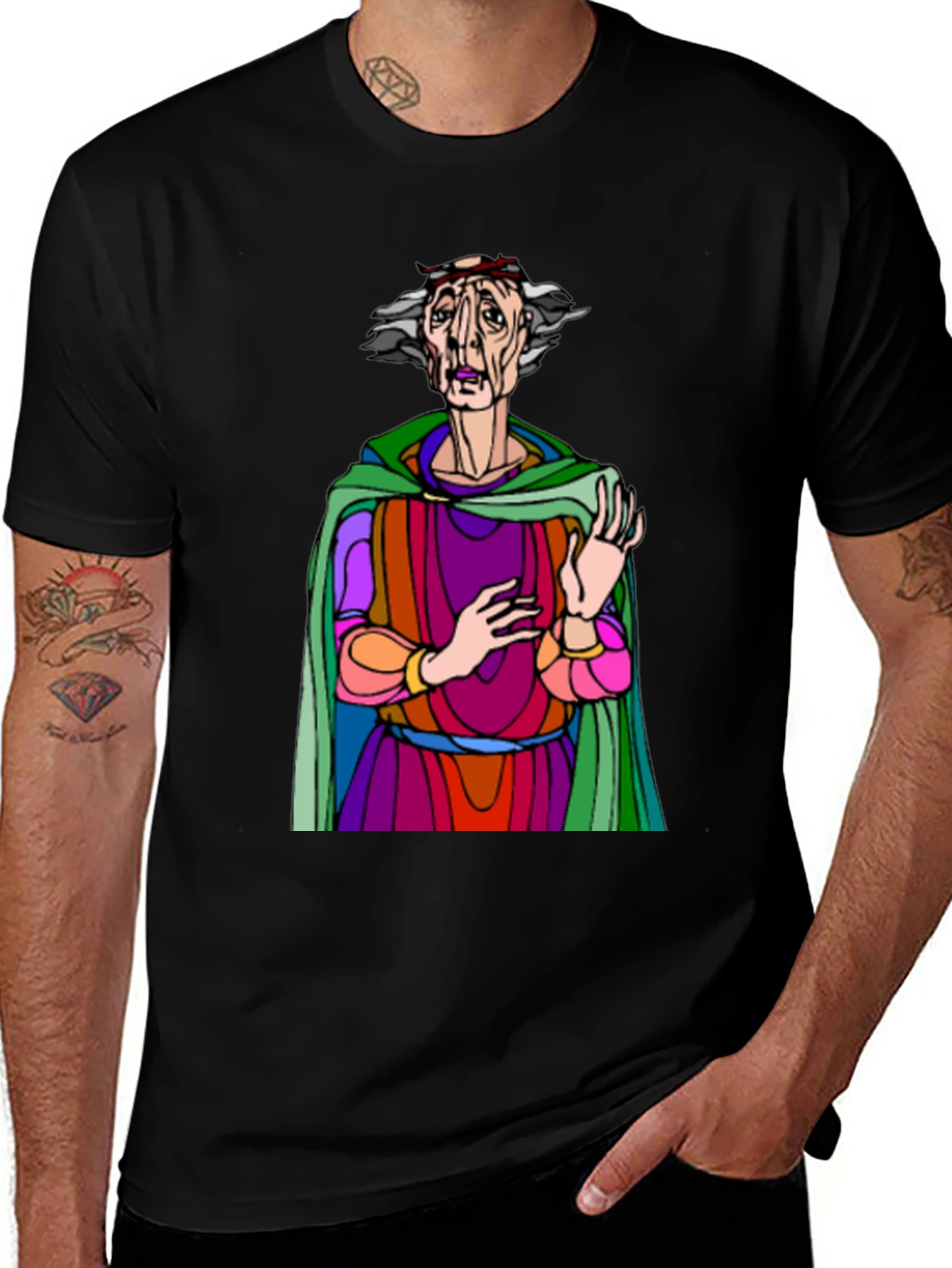 Variant 25 of Unique Graphic T-Shirt with Artistic Character Design
