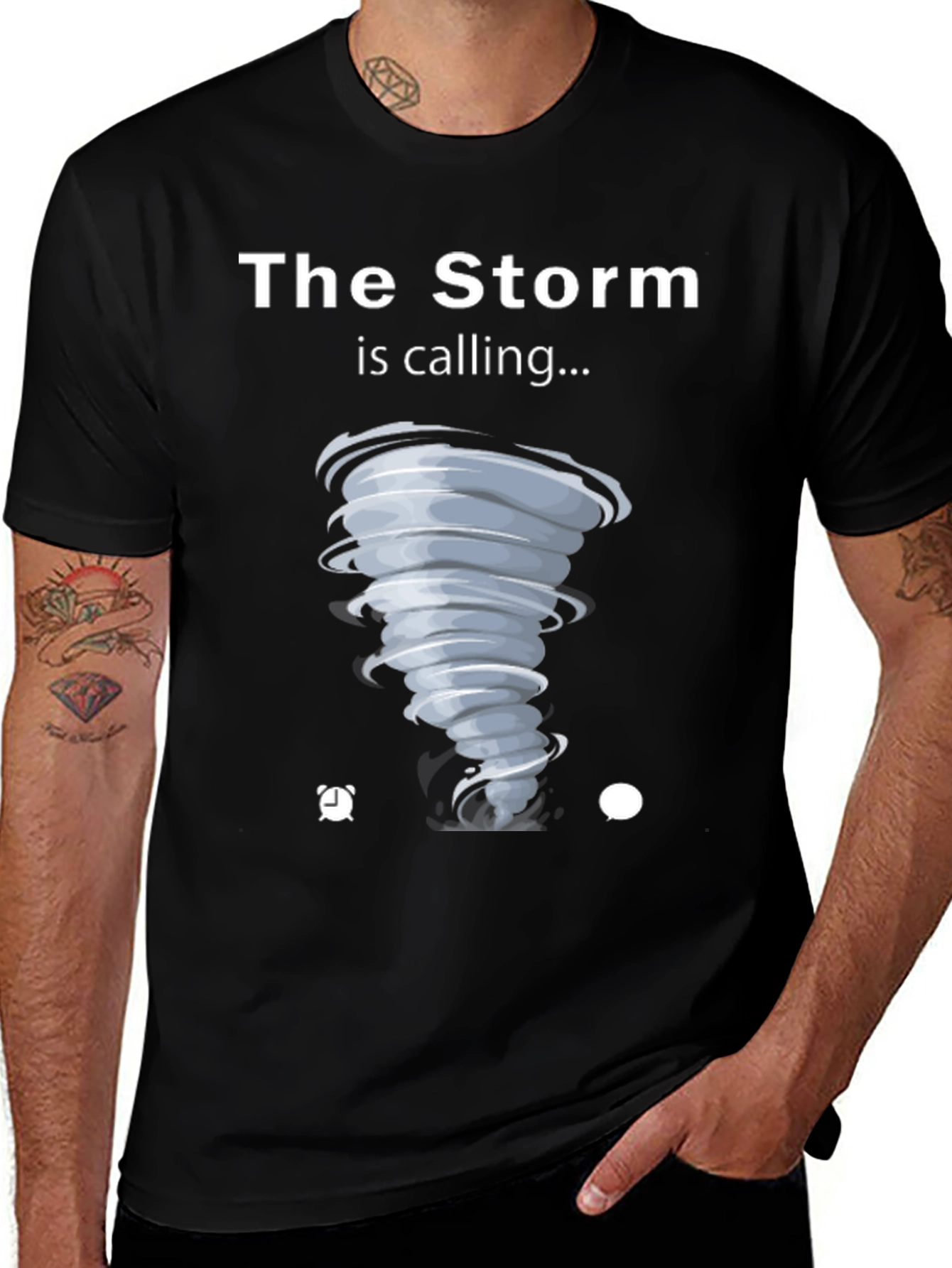 The Storm is Calling T-Shirt - Black Cotton Tee
