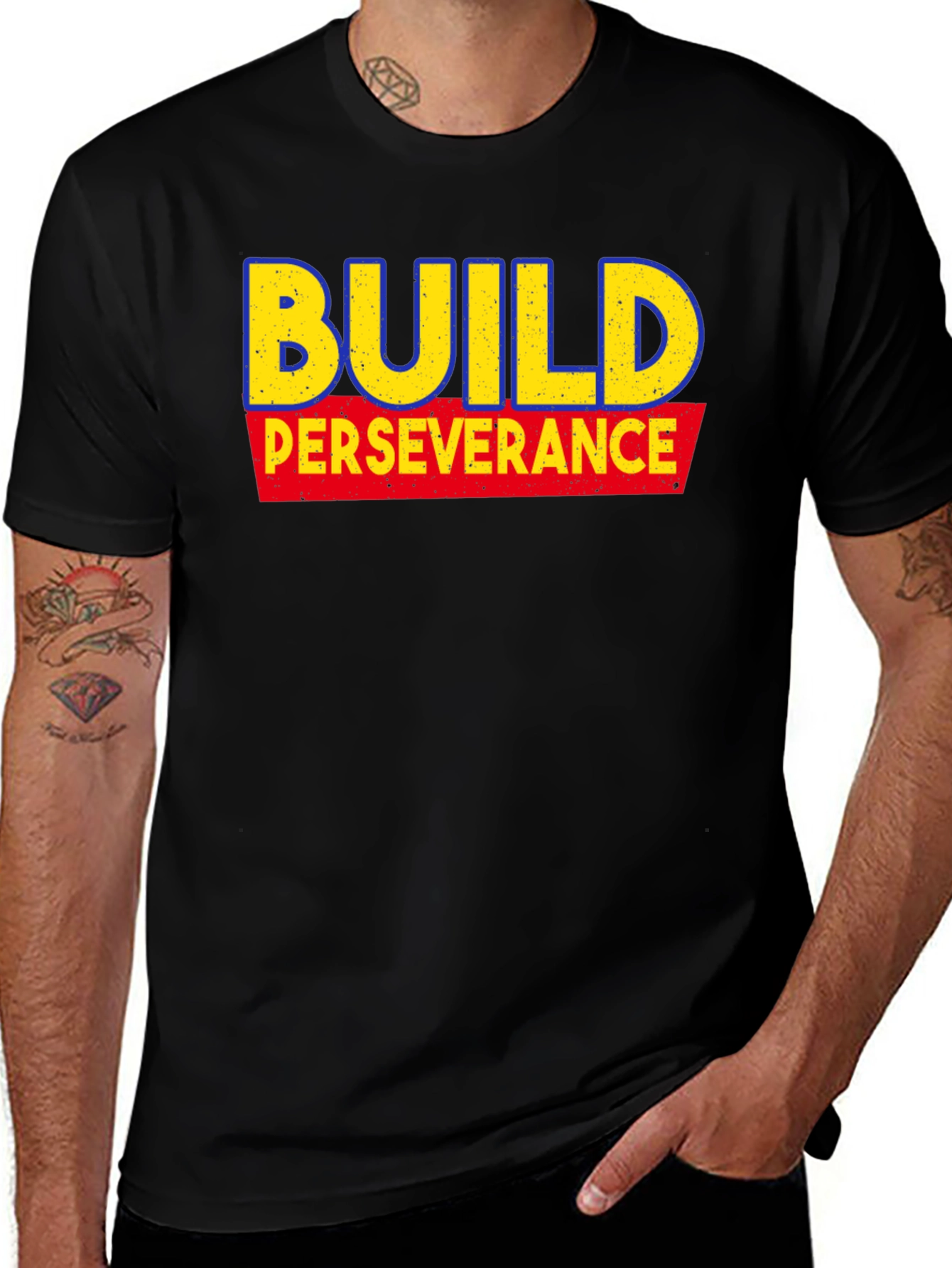 Variant 5 of Build Perseverance Graphic Tee - Motivational T-Shirt
