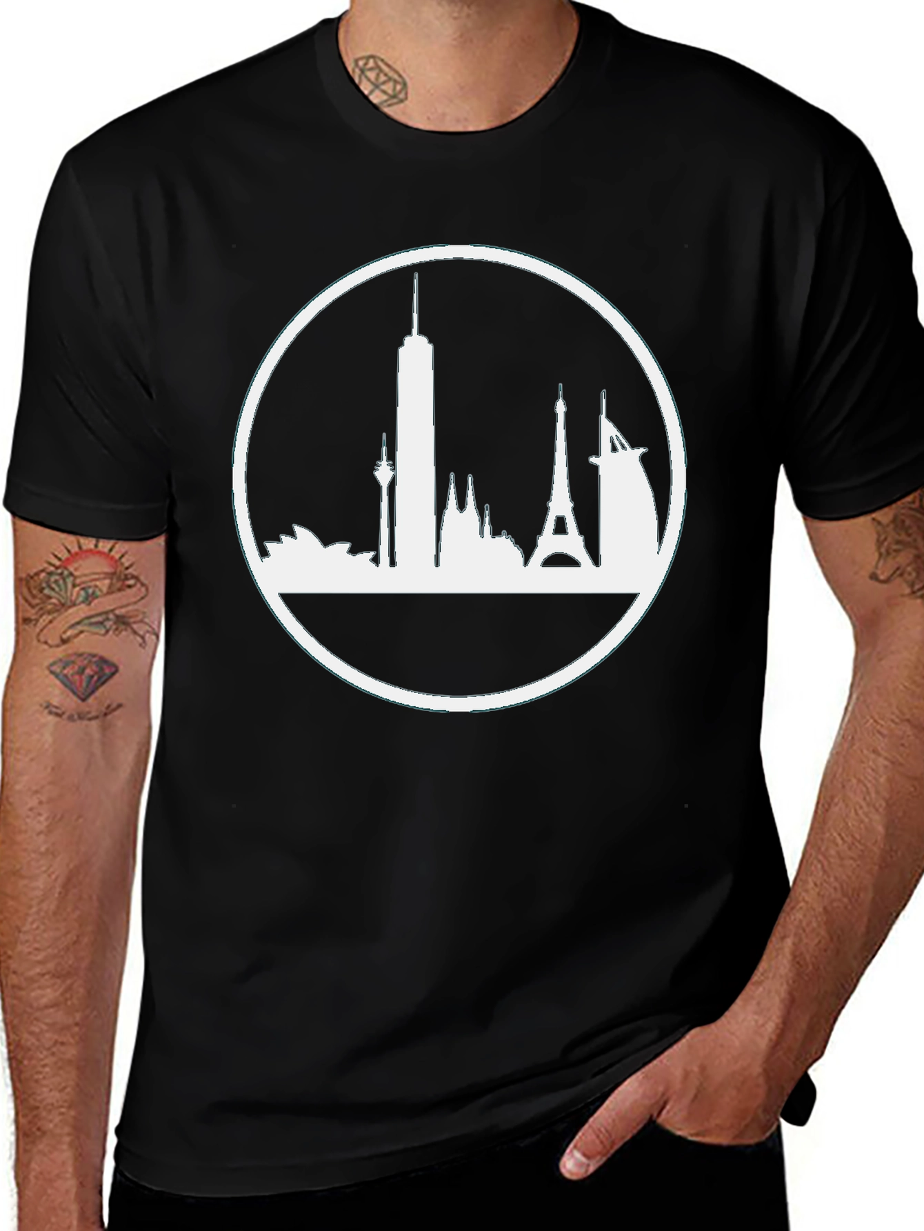 World Skyline T-Shirt - Black