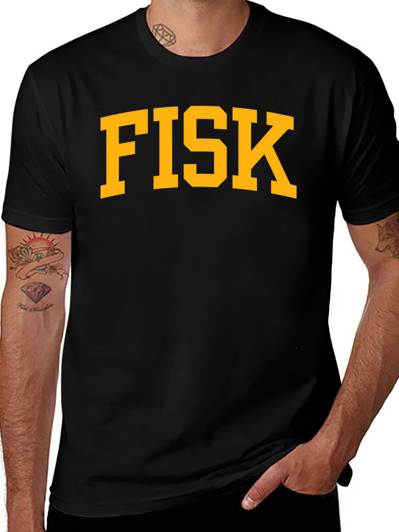 Variant 28 of FISK Collegiate Style Black T-Shirt