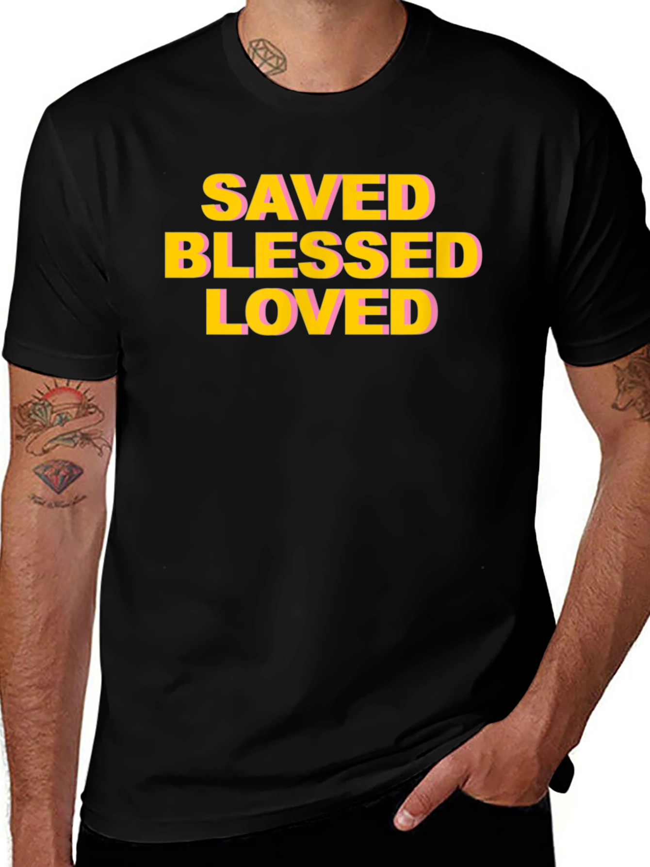 Variant 11 of Saved Blessed Loved Graphic T-Shirt
