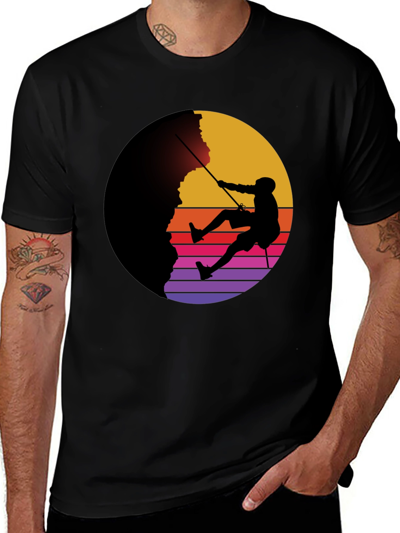 Variant 7 of Climbing Silhouette Graphic Tee