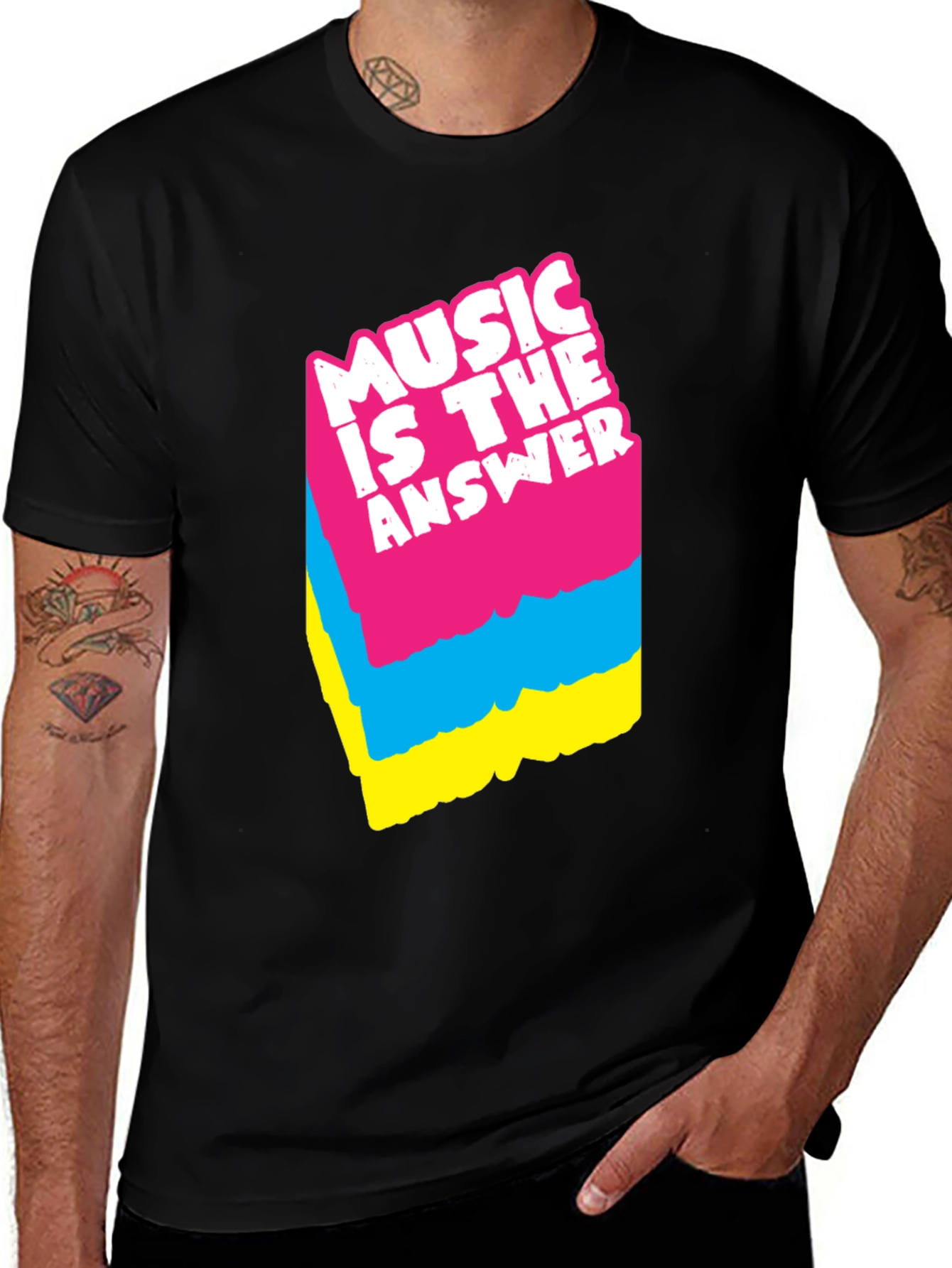 Variant 20 of Music is the Answer Graphic T-Shirt