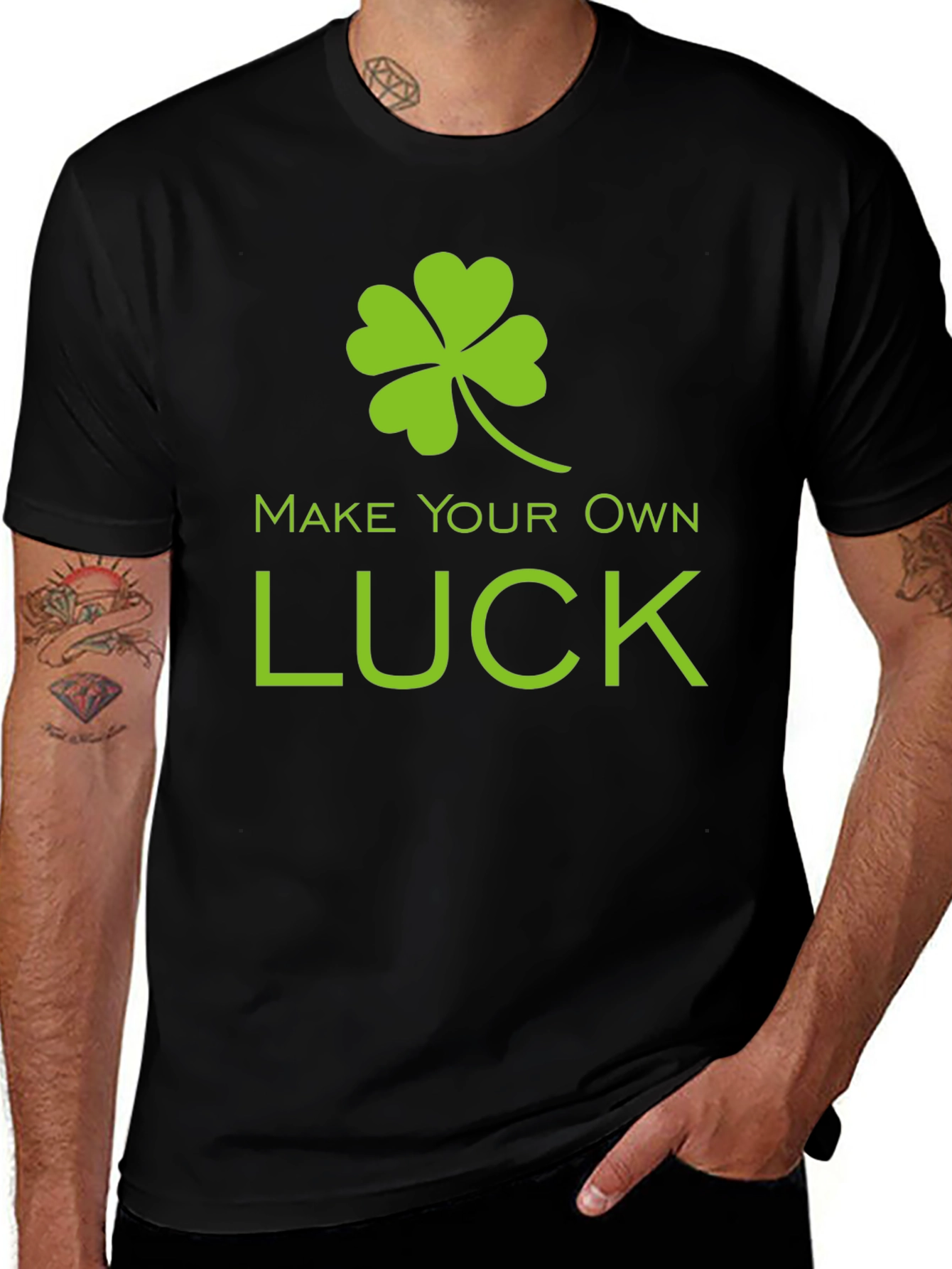 Variant 20 of Make Your Own Luck Shamrock T-Shirt