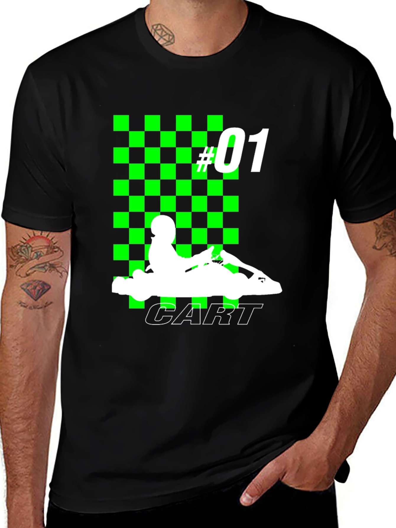Go Kart Racer Black T-Shirt