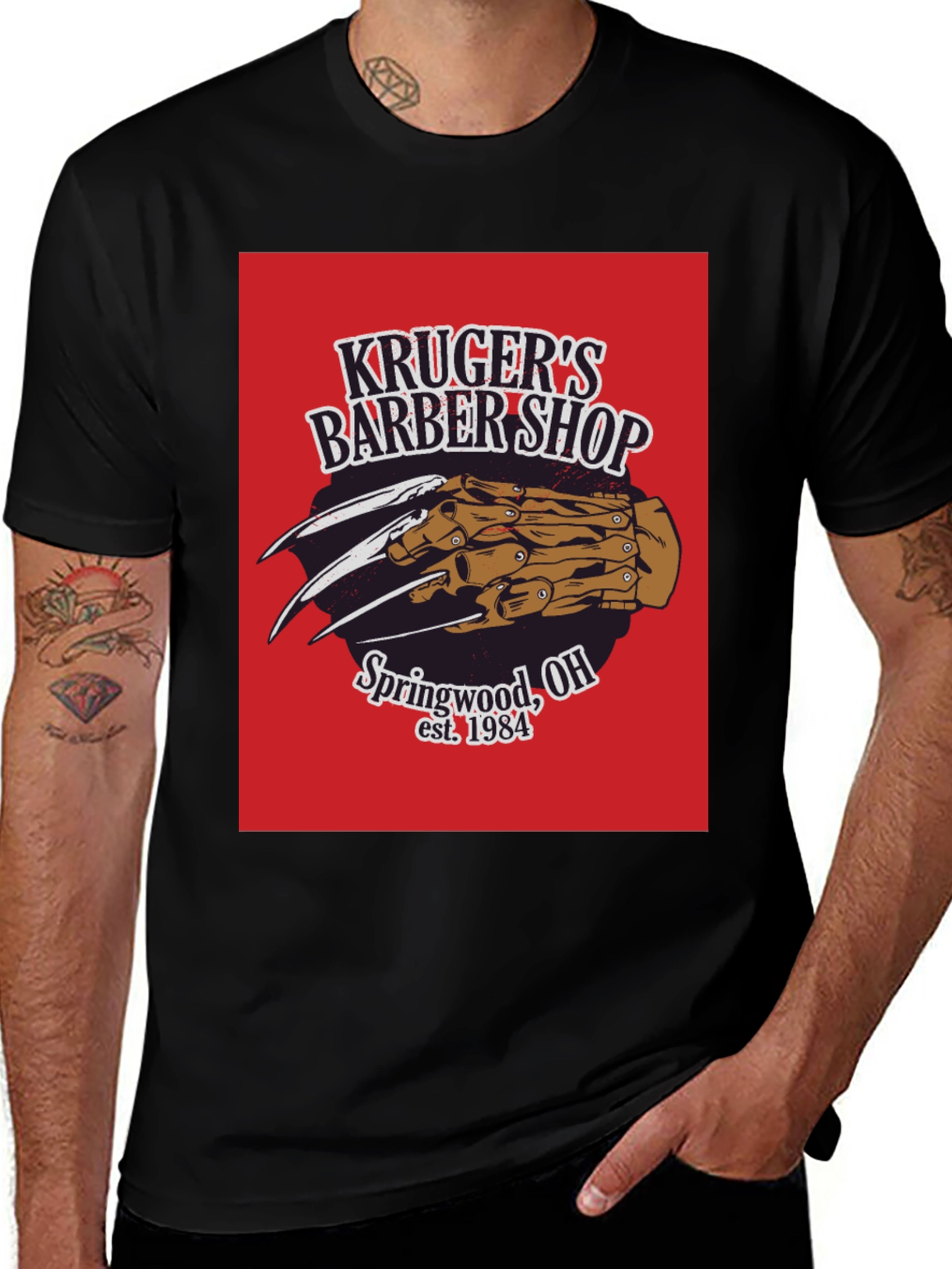 Variant 6 of Kruger's Barber Shop T-Shirt, A Nightmare on Elm Street