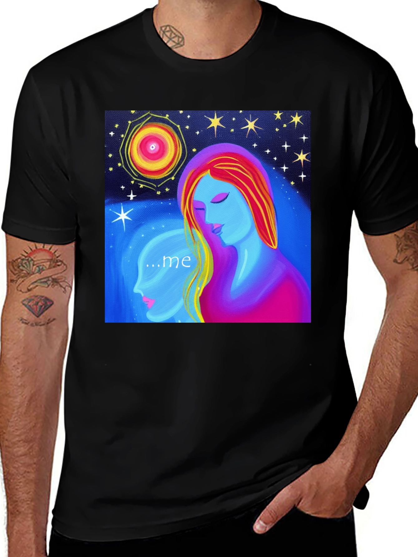 Variant 5 of Abstract Art T-Shirt - Celestial Woman & Inner Self