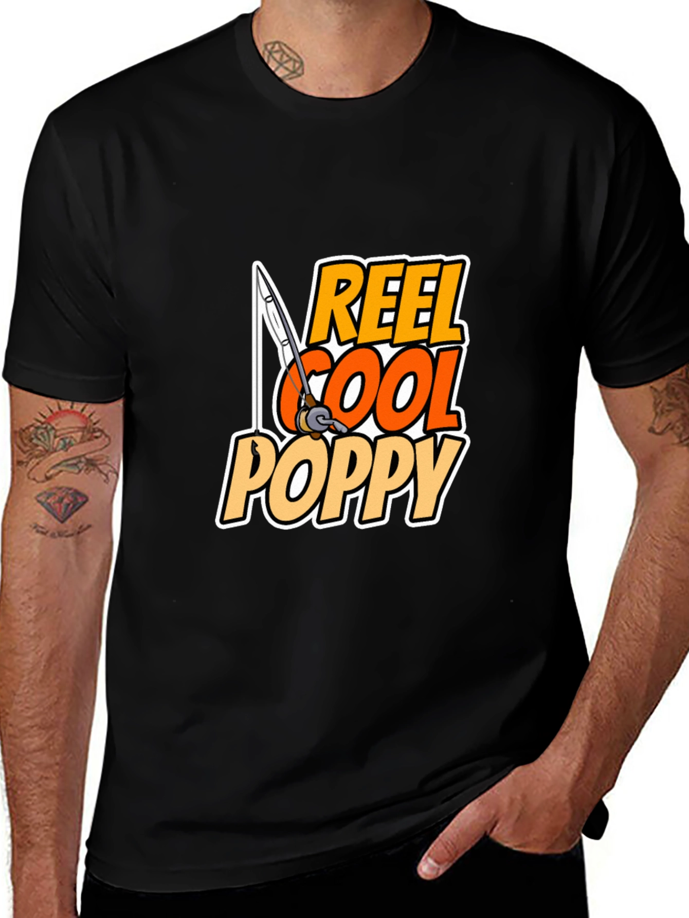 Variant 5 of Reel Cool Poppy Fishing T-Shirt