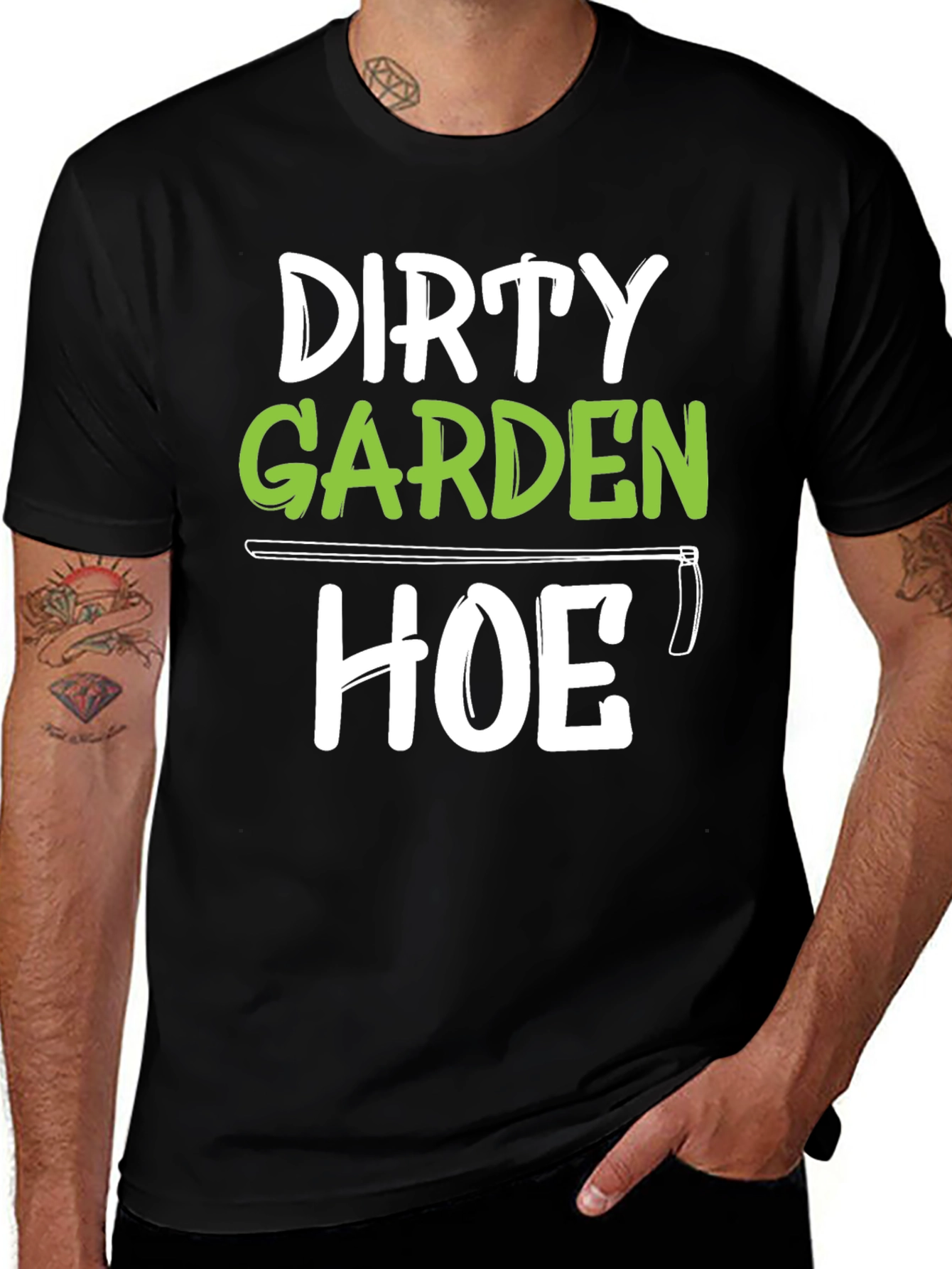 Black Dirty Garden Hoe T-Shirt Funny Gardener Tee main image