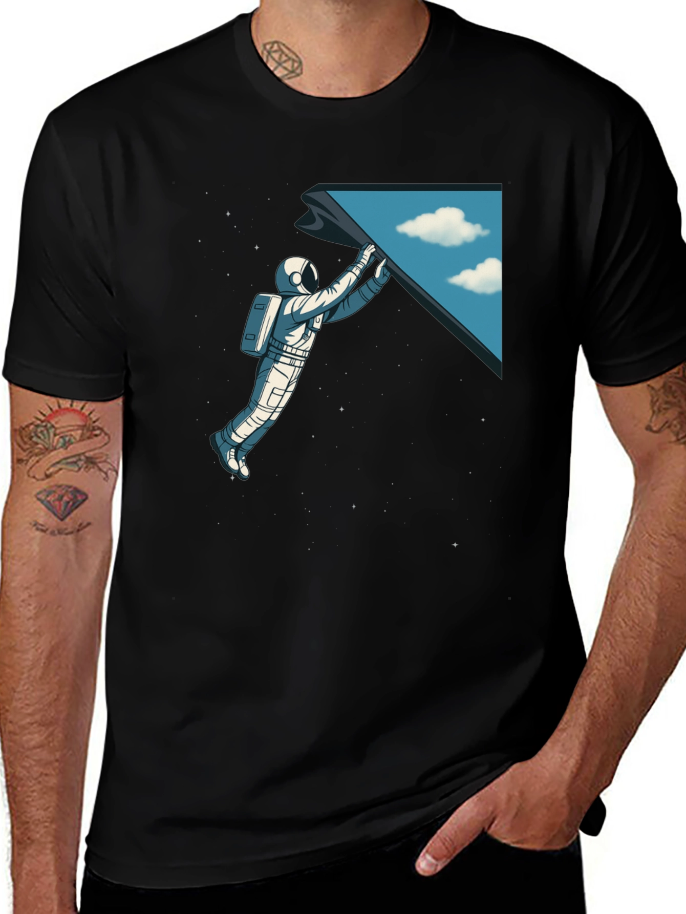 Variant 23 of Astronaut Space Portal T-Shirt - Premium Graphic Tee