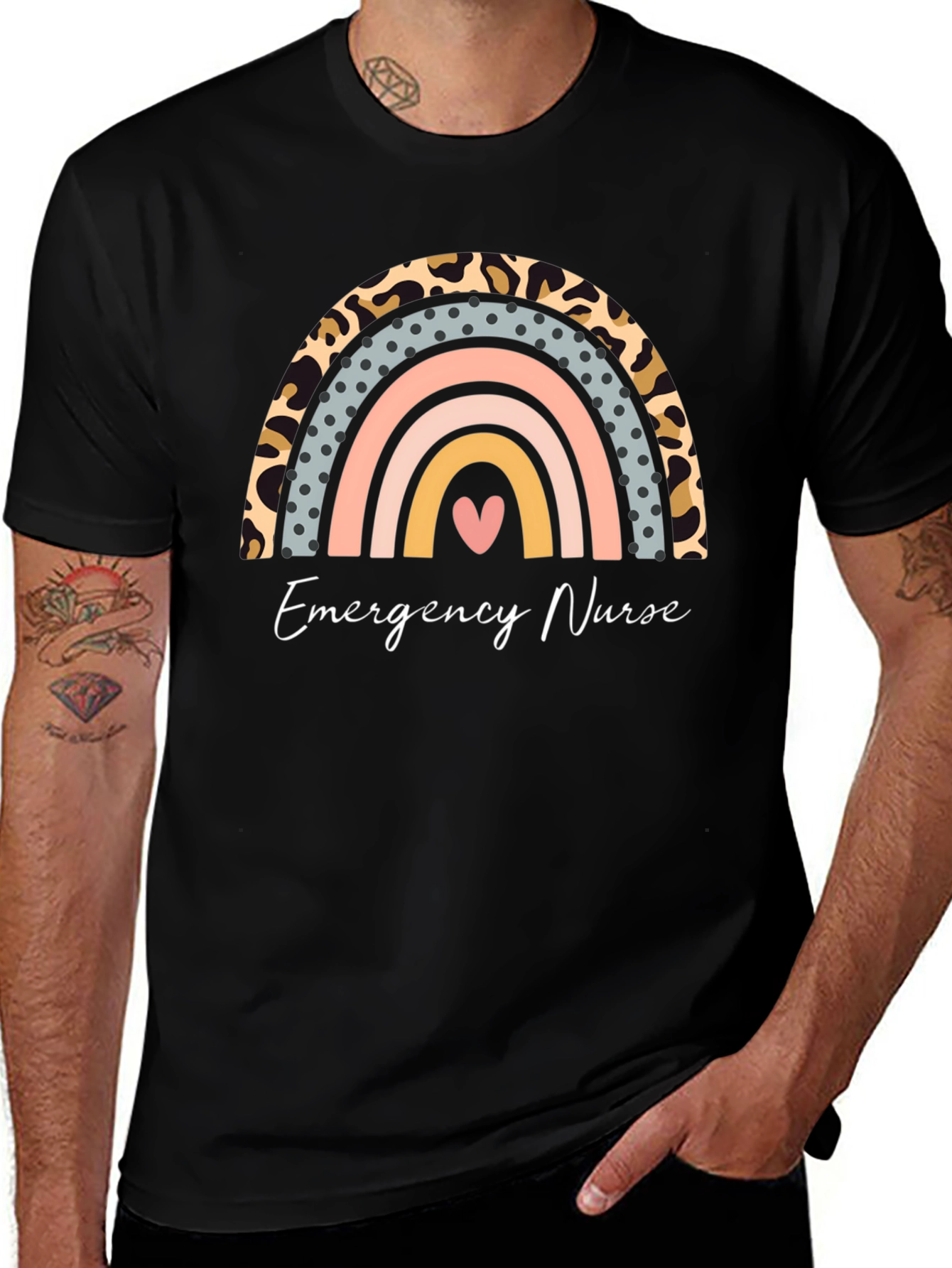 Variant 11 of Emergency Nurse Rainbow Graphic Tee