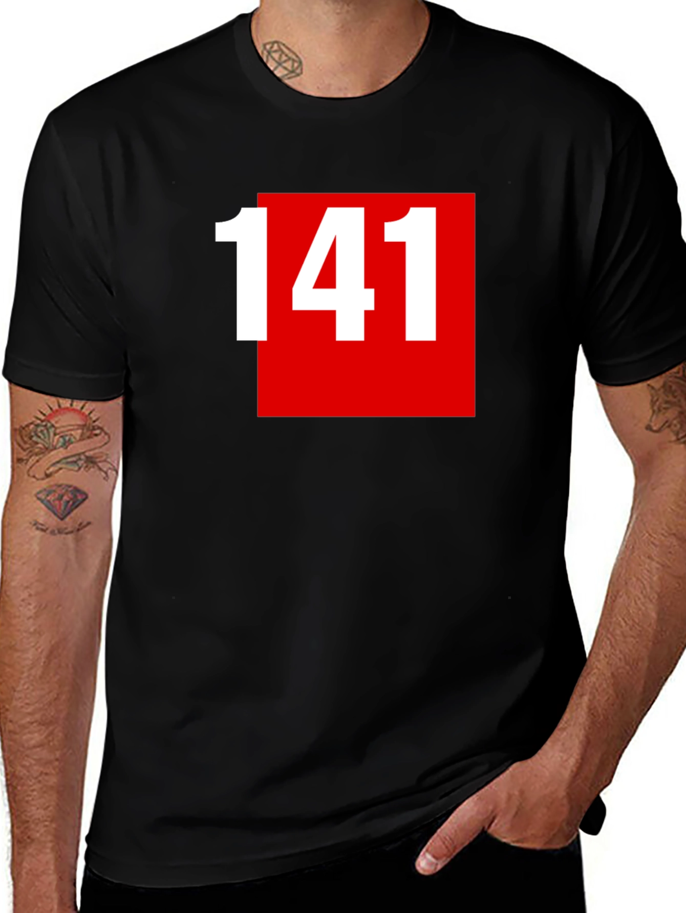 Variant 28 of 141 Graphic Tee - Bold Red Square