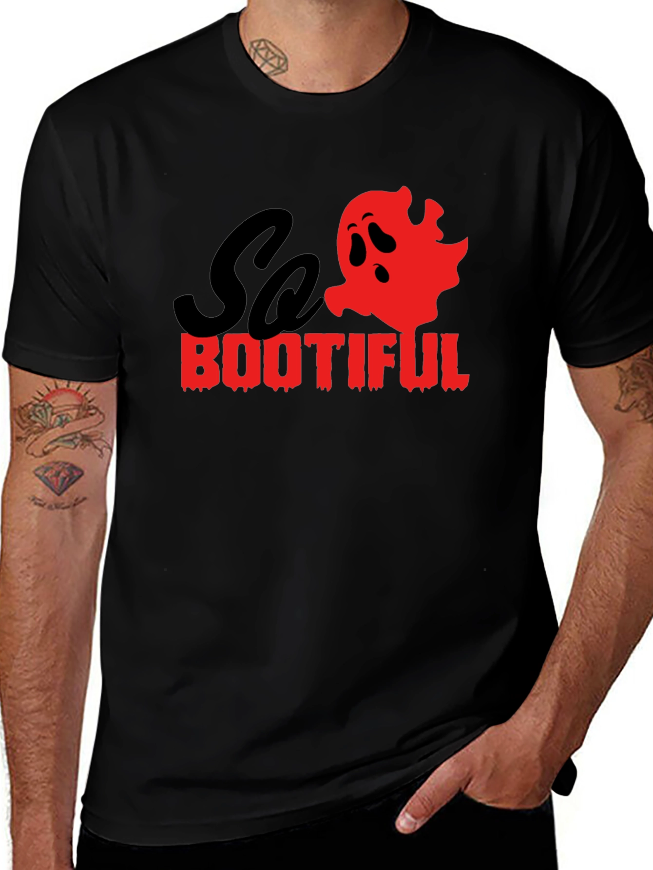 So Bootiful Halloween T-Shirt - Ghost Graphic