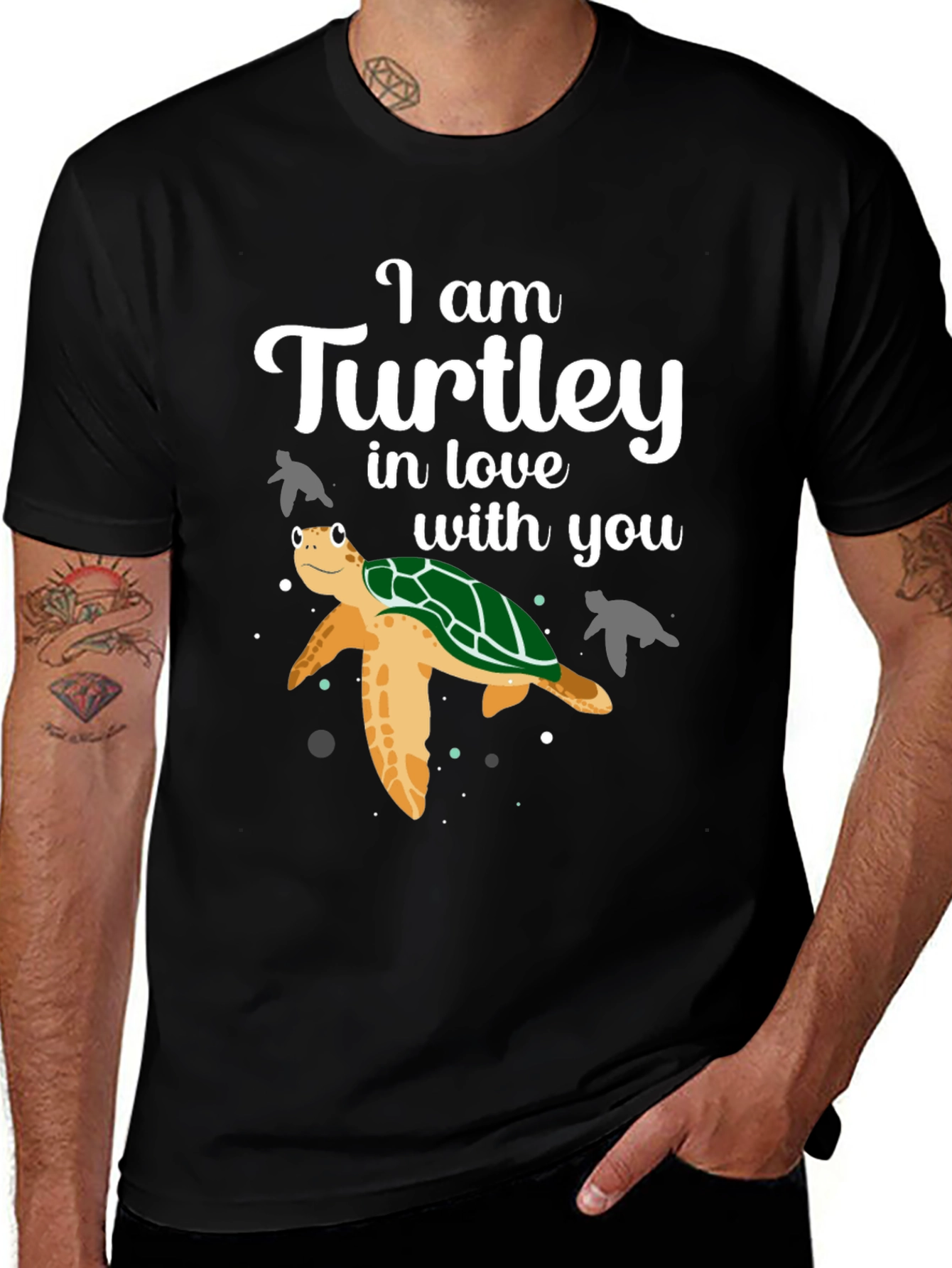 Variant 13 of I am Turtley in Love T-Shirt