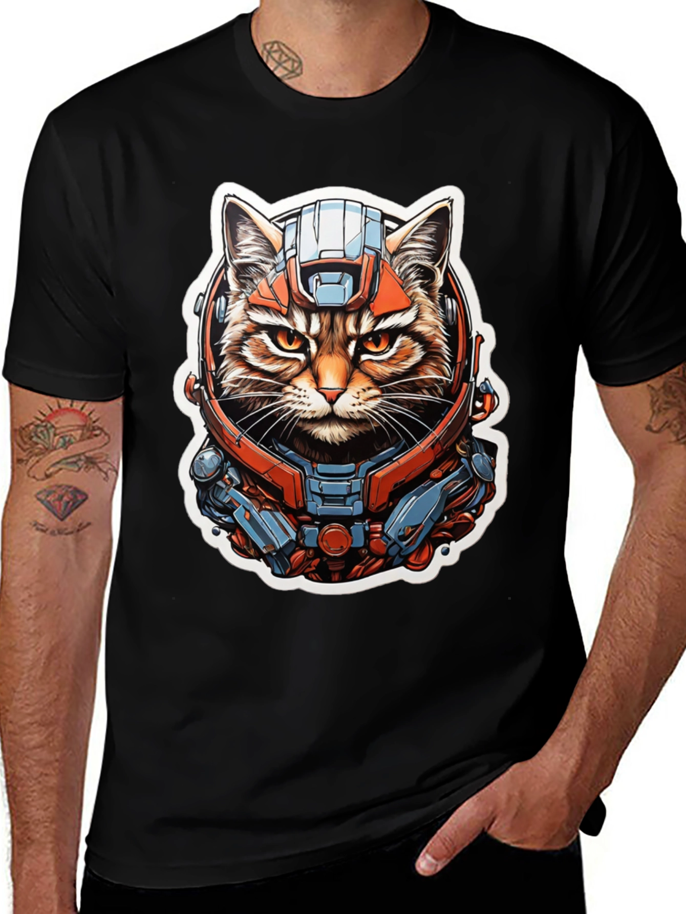 Variant 14 of Futuristic Cat T-Shirt