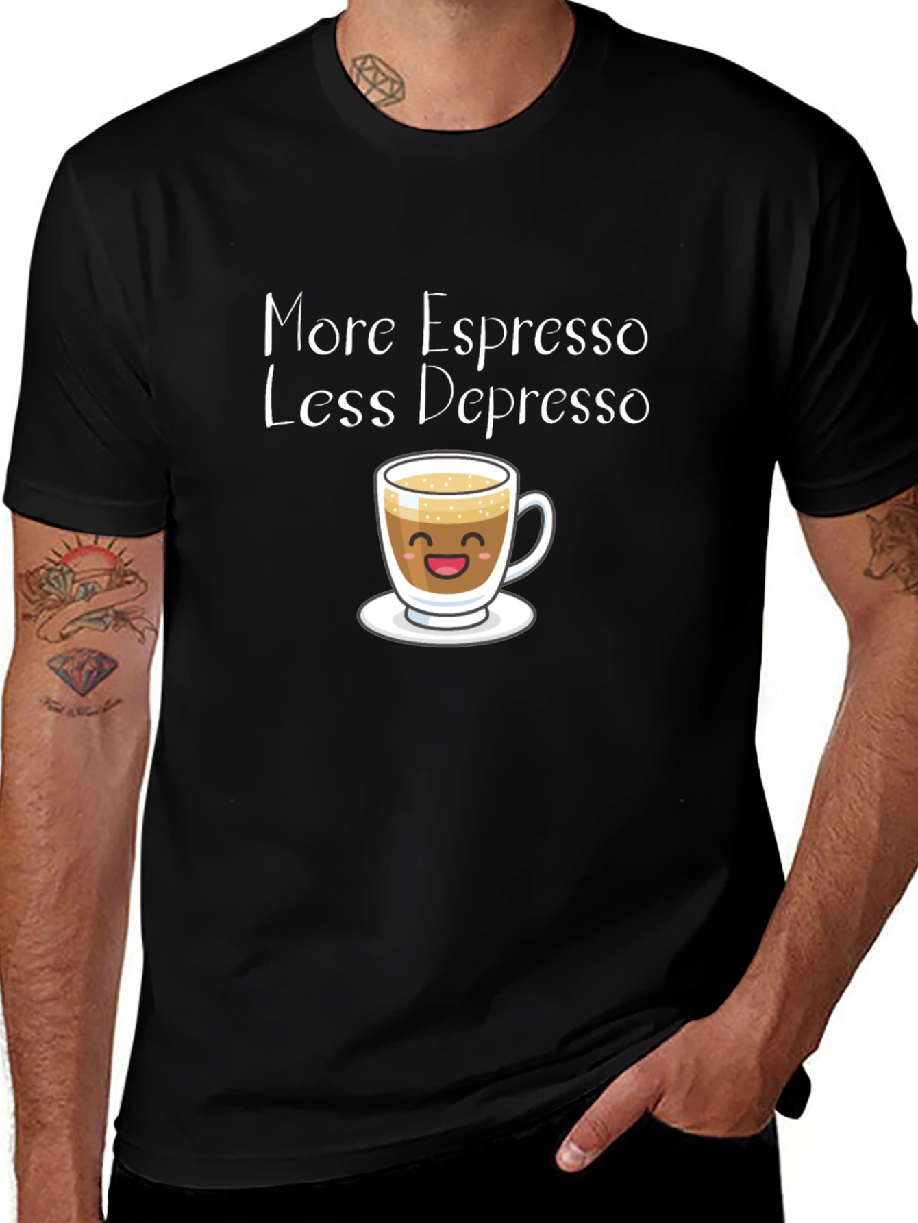 More Espresso Less Depresso Funny T-Shirt