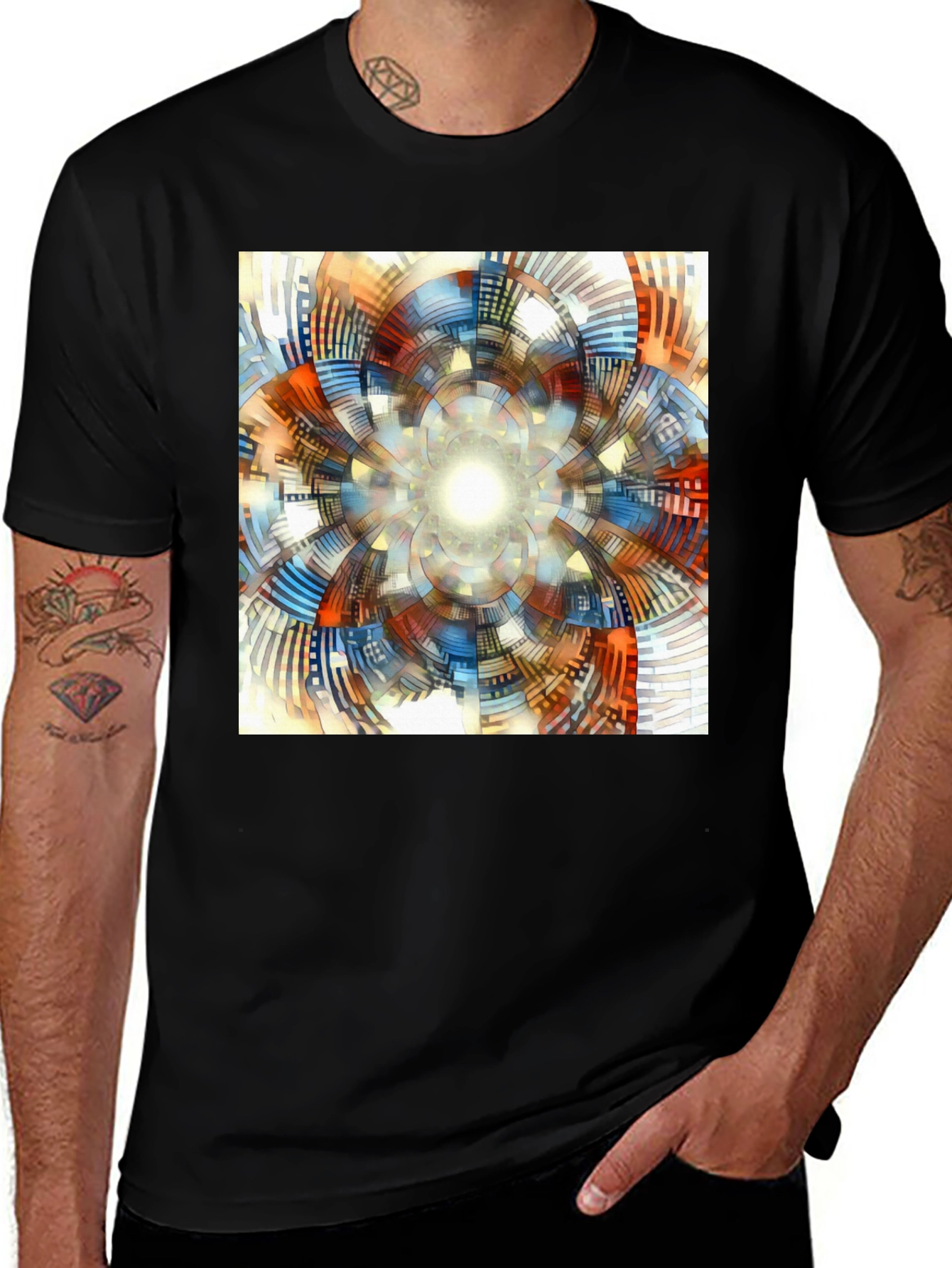 Variant 22 of Abstract Geometric Print T-Shirt