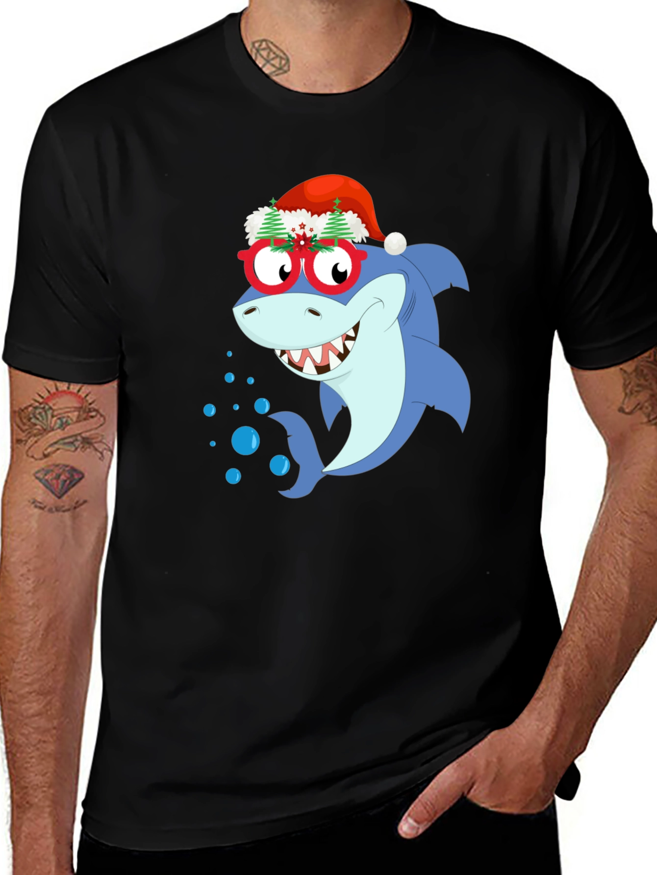 Variant 10 of Christmas Shark Graphic T-Shirt
